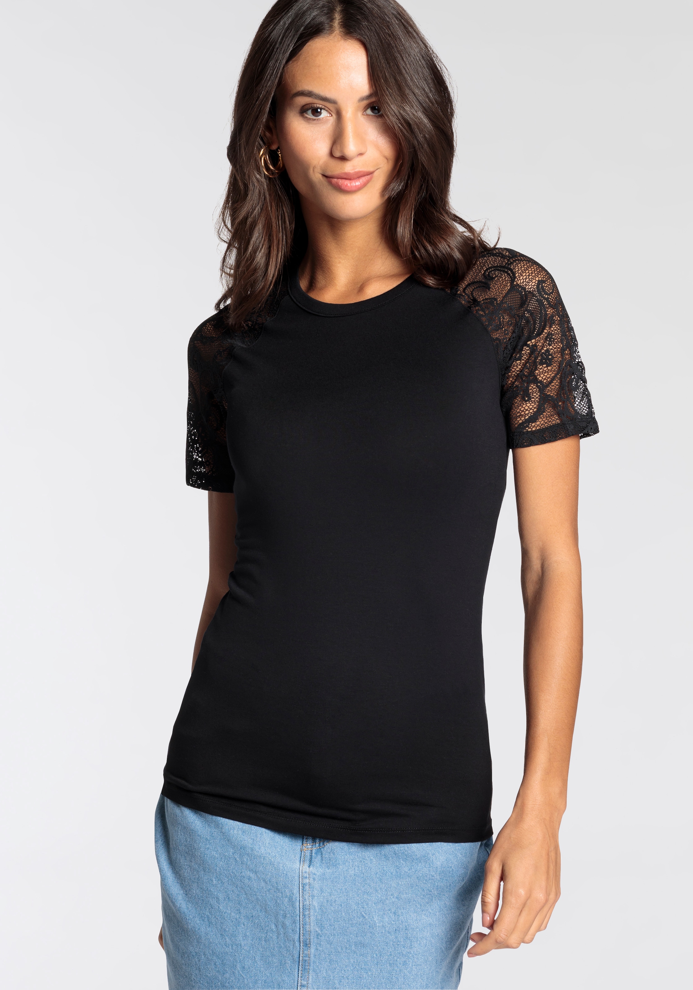 Melrose T-Shirt, mit eleganter Spitze - NEUE KOLLEKTION