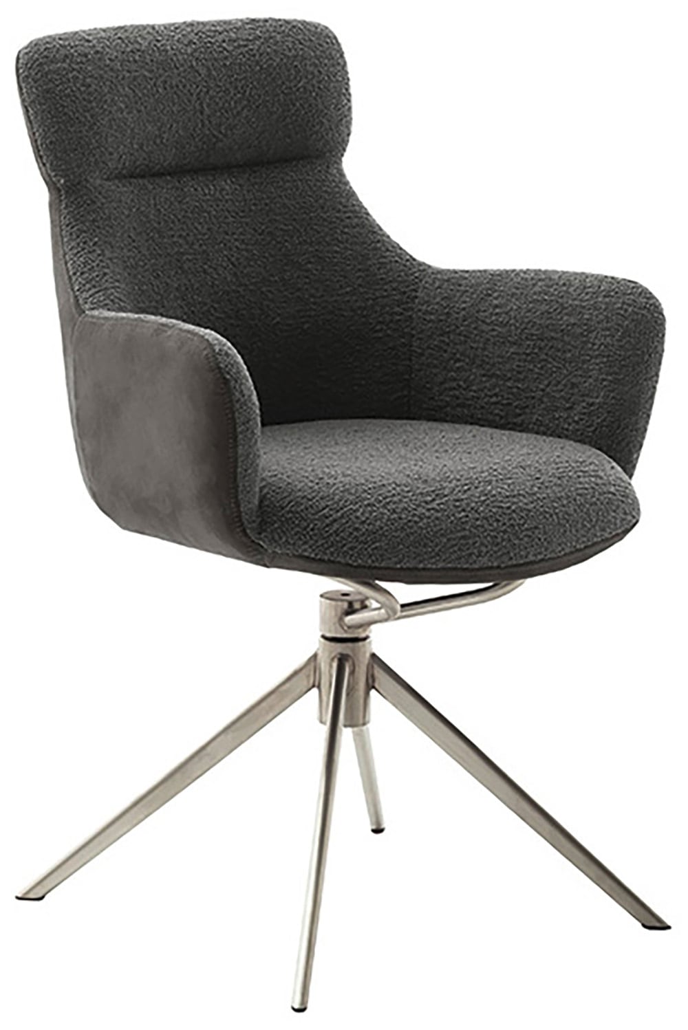 MCA furniture Esszimmerstuhl »PELION«, Feingewebe, (2er-Set), drehbar 360°, Dreh- & Schwingfunktion, Sitzhöhe ca. 50 cm