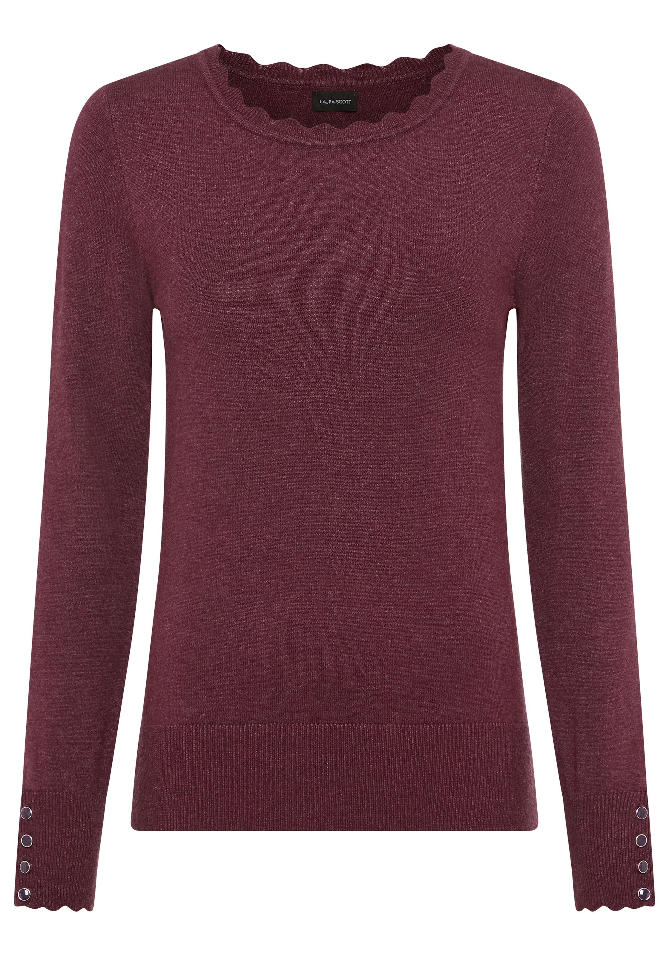 Laura Scott Strickpullover, mit femininer Wellenkante - NEUE KOLLEKTION