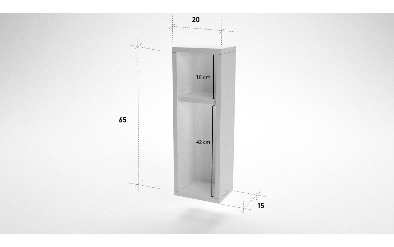 WOODY FASHION Nachttisch »Turra 20 x 65 x 15 cm, Weiss«
