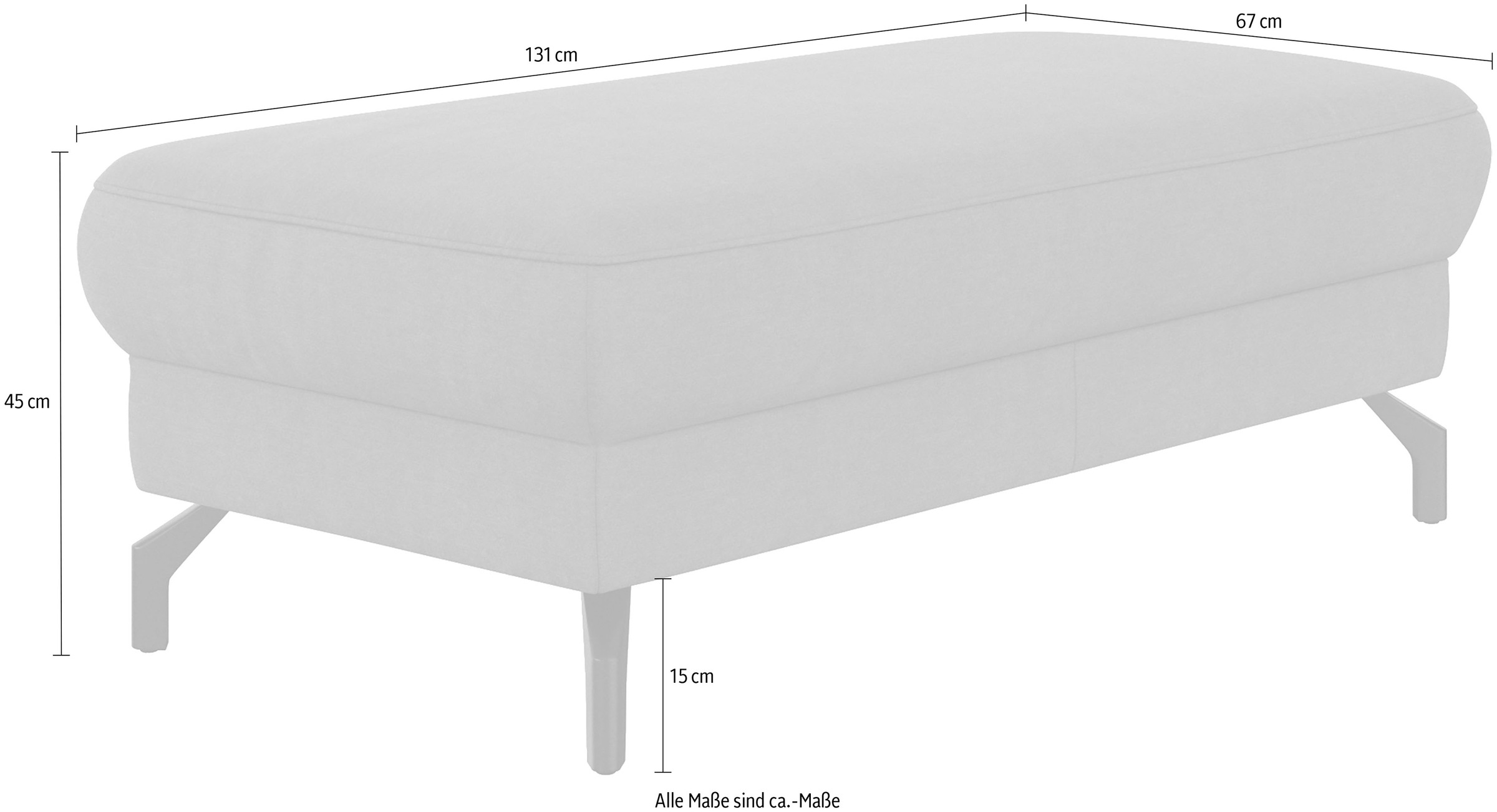 sit&more Hockerbank »Cinturo«, mit Federkern, Sitzhöhe 45 cm