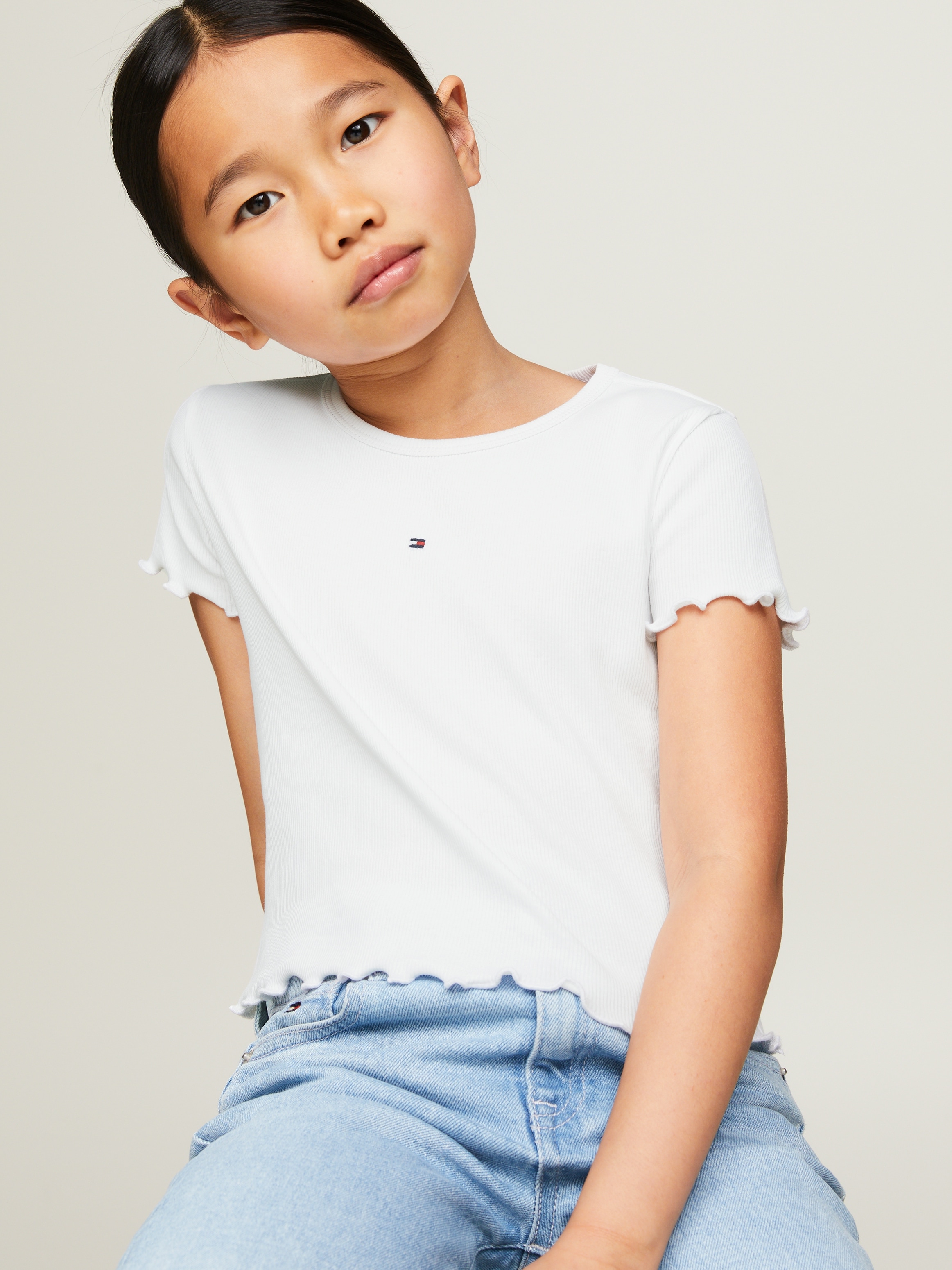 Tommy Hilfiger T-Shirt »ESSENTIAL RIB TOP S/S«, Kinder bis 16 Jahre