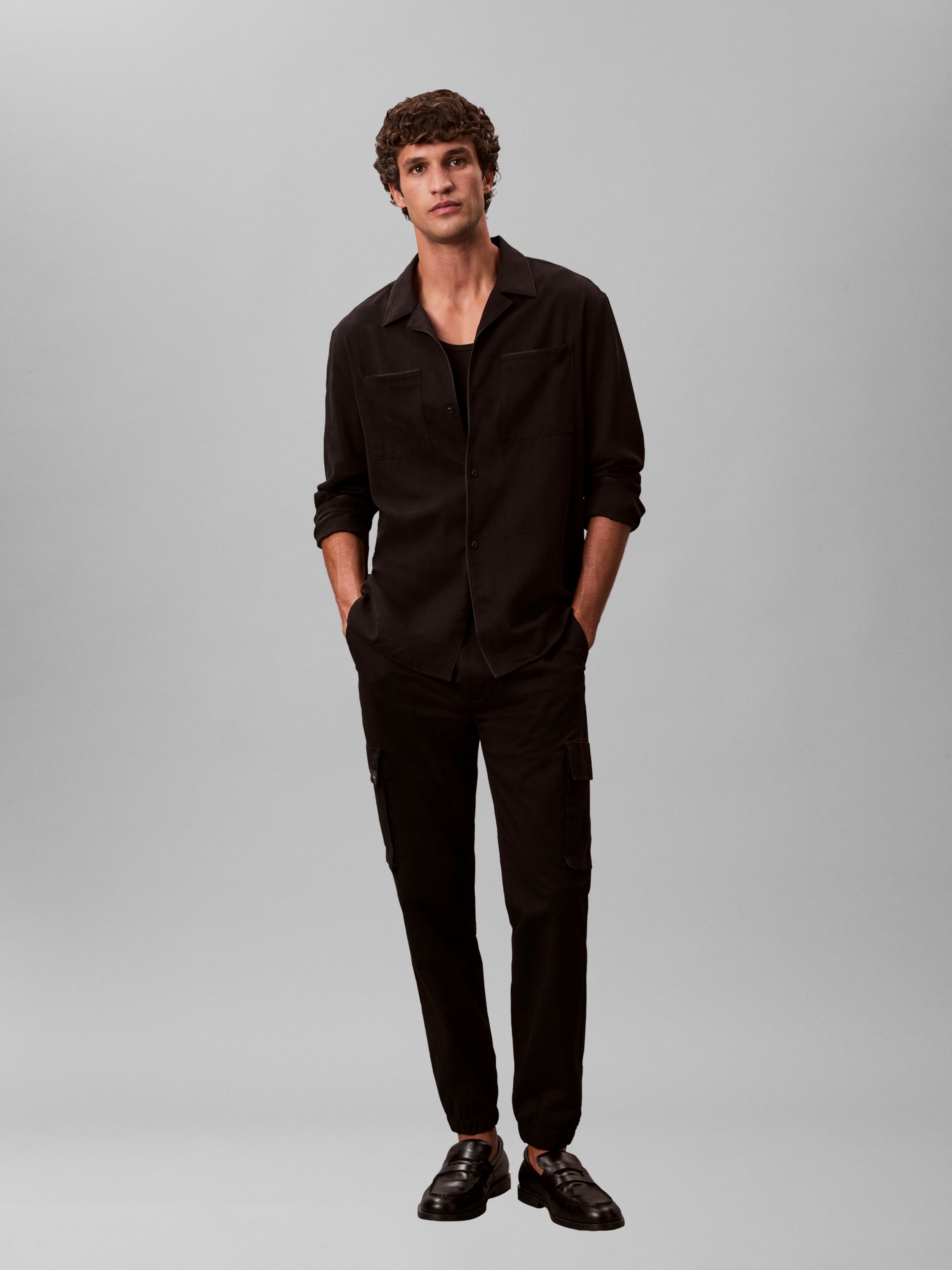 Calvin Klein Jeans Cargohose elastischer Bund, Skinny fit, Cargotaschen