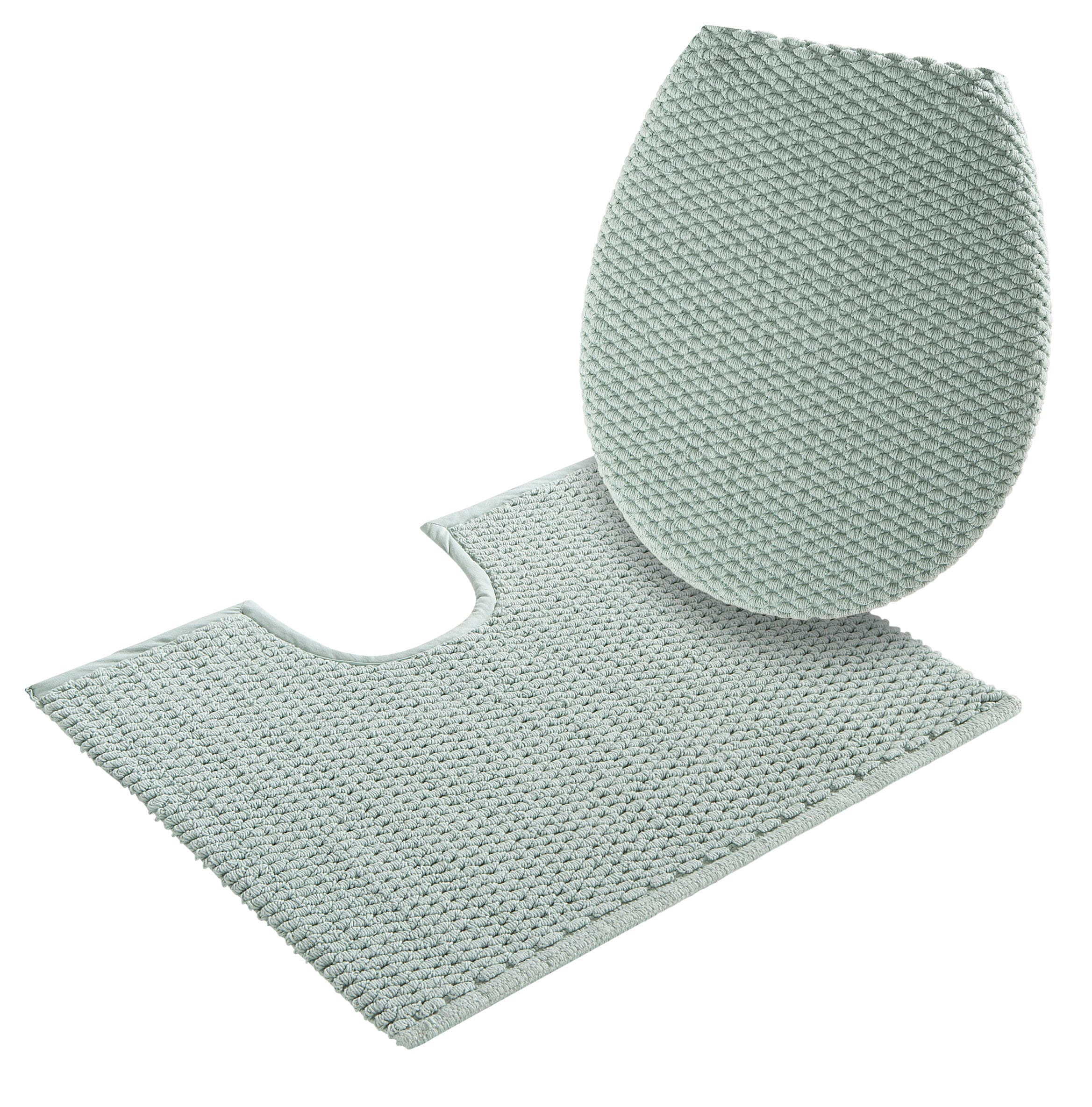 my home Badematte »Dalia, Badvorleger, Badezimmer Teppich«, fussbodenheizungsgeeignet-strapazierfähig, Baumwolle, Badteppich, Badematten auch als 2-teiliges Set erhältlich