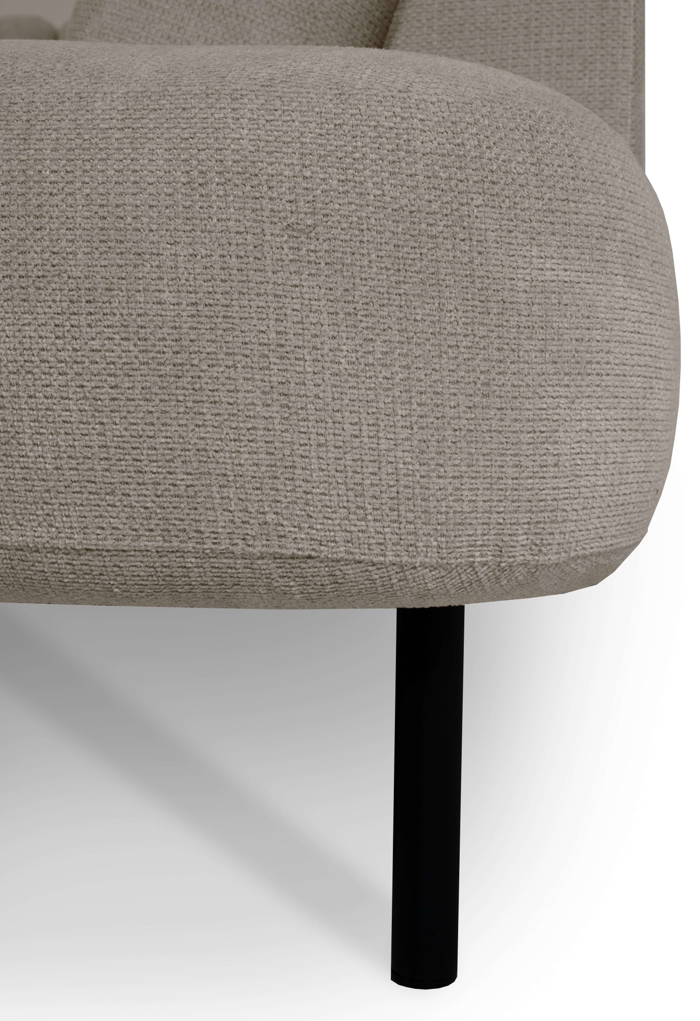 Places of Style Wohnlandschaft »Cesola«, in weichem Chenille-Stoff, Breite 327 cm, mit schwarzen Metallfüssen