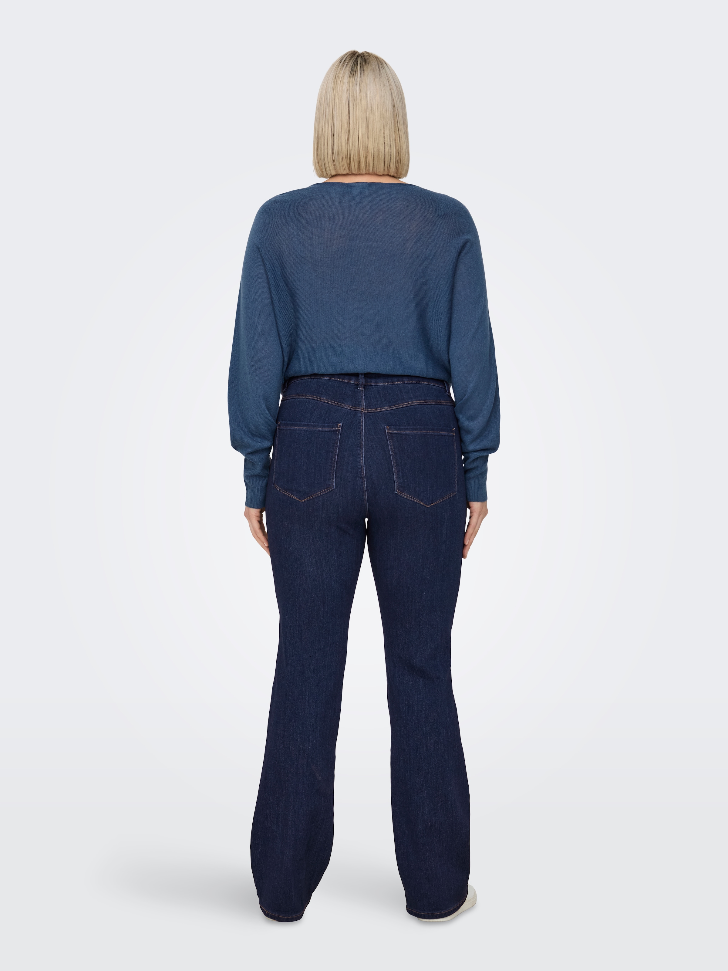 ONLY CARMAKOMA Bootcut-Jeans »CARTHUNDER LIFE MID PUSH UP FLARED DNM«