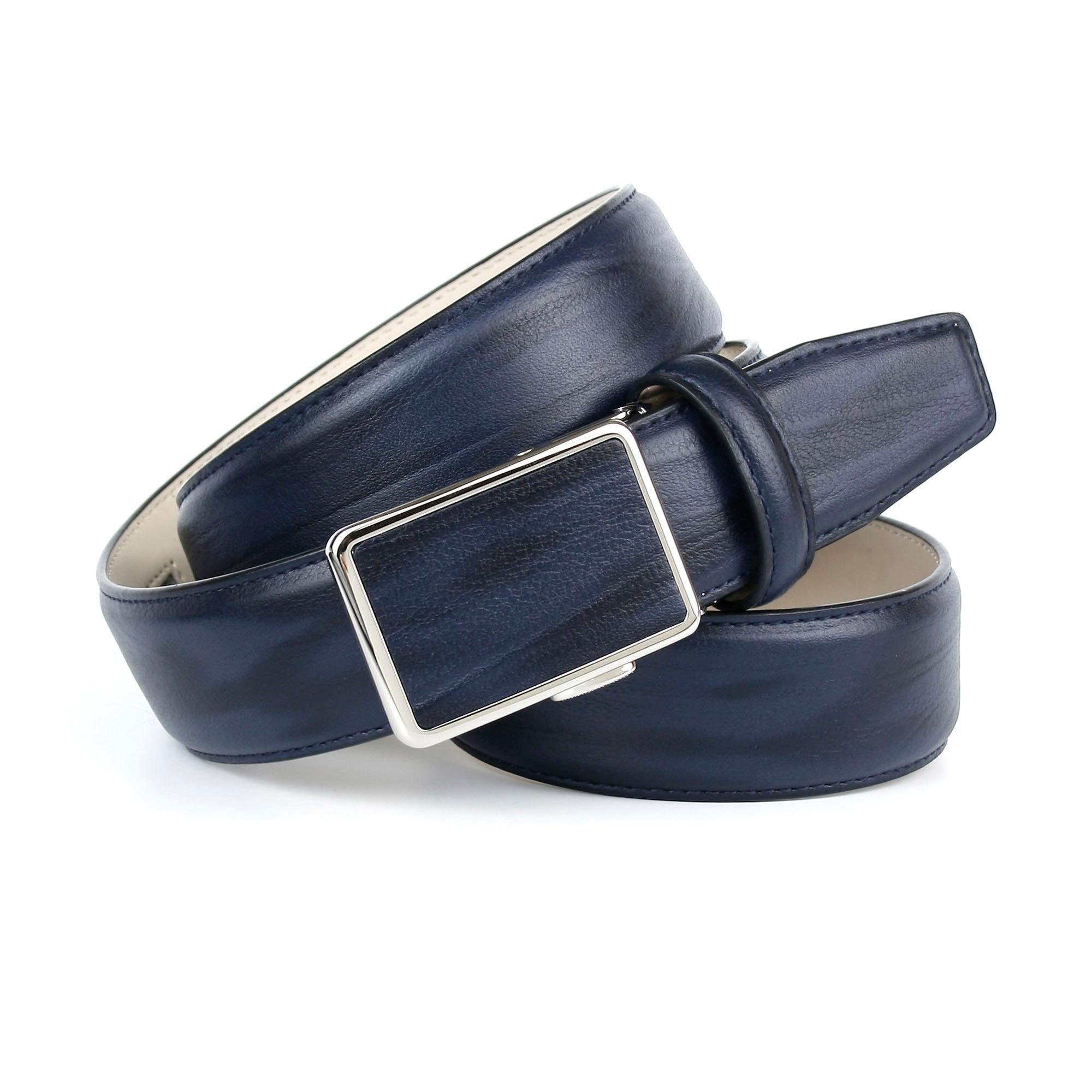 Anthoni Crown Ledergürtel, in angesagter Marineblau Farbe online kaufen |  Jelmoli-Versand