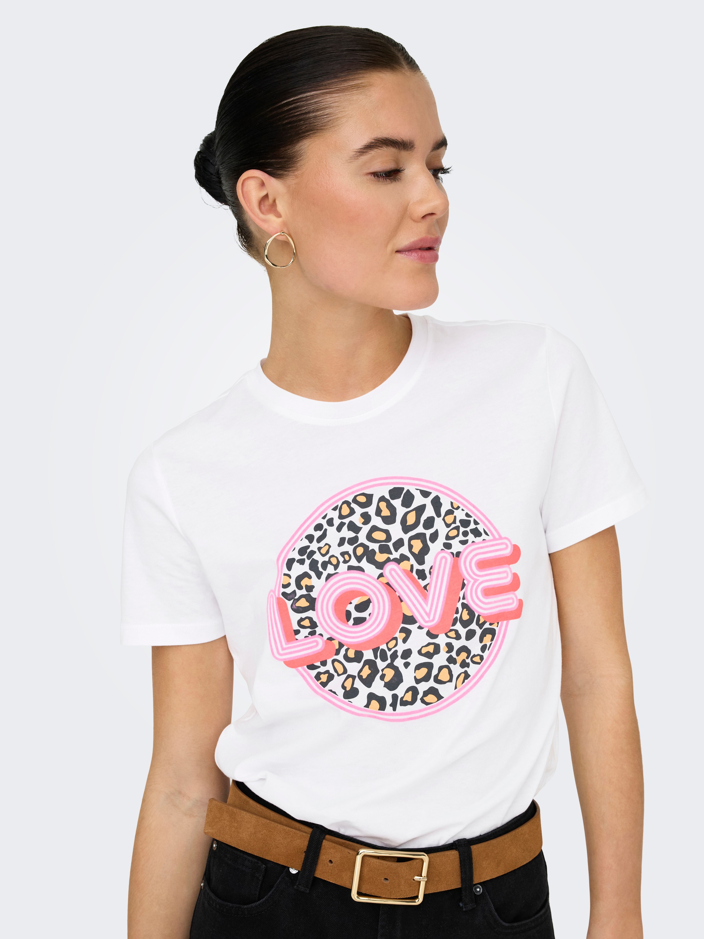 ONLY Kurzarmshirt »ONLARIYA LIFE REG S/S LOVE TOP BOX JRS«