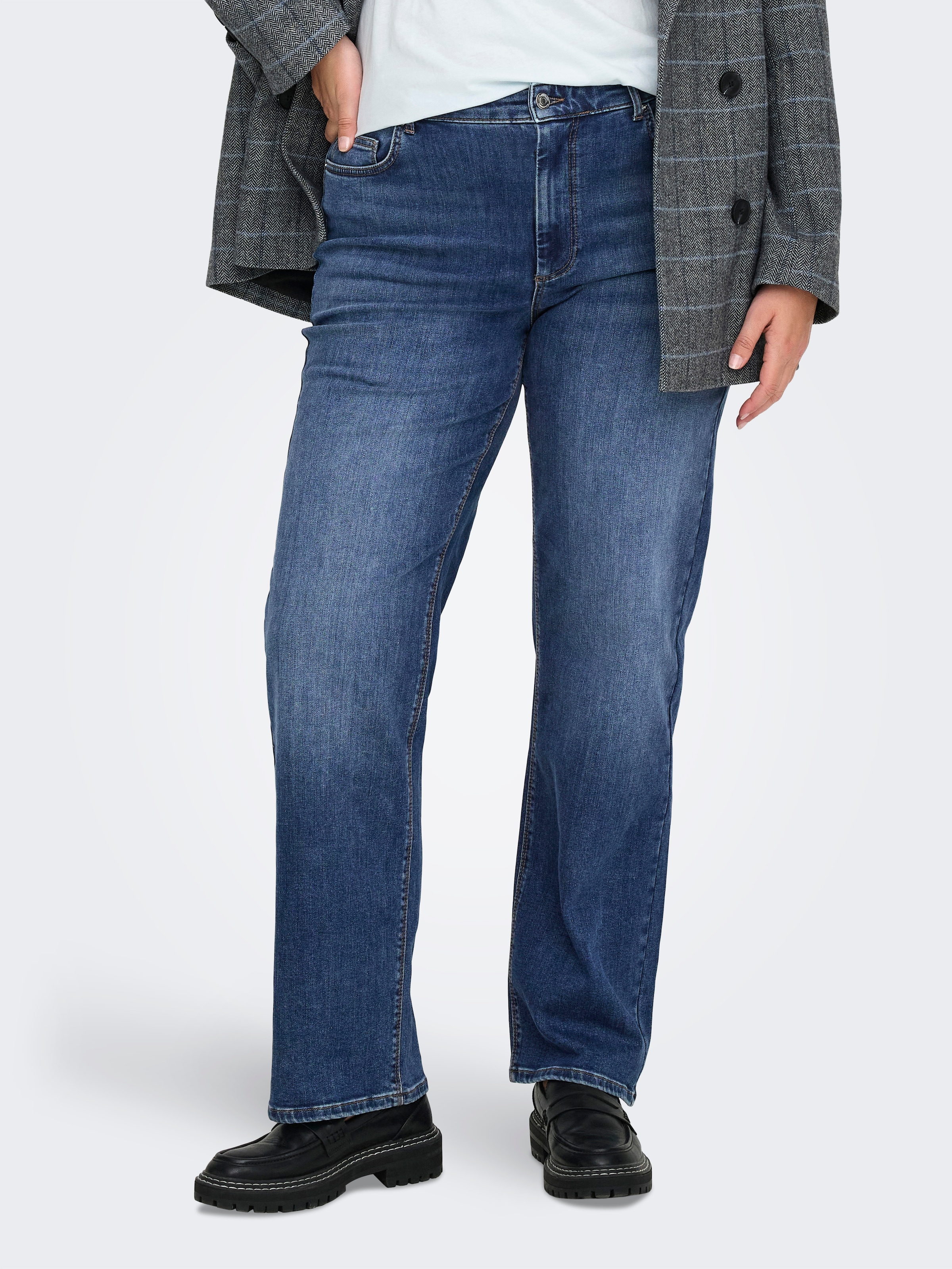ONLY CARMAKOMA Straight-Jeans »CARWILLY MID STRAIGHT DNM TAI021«