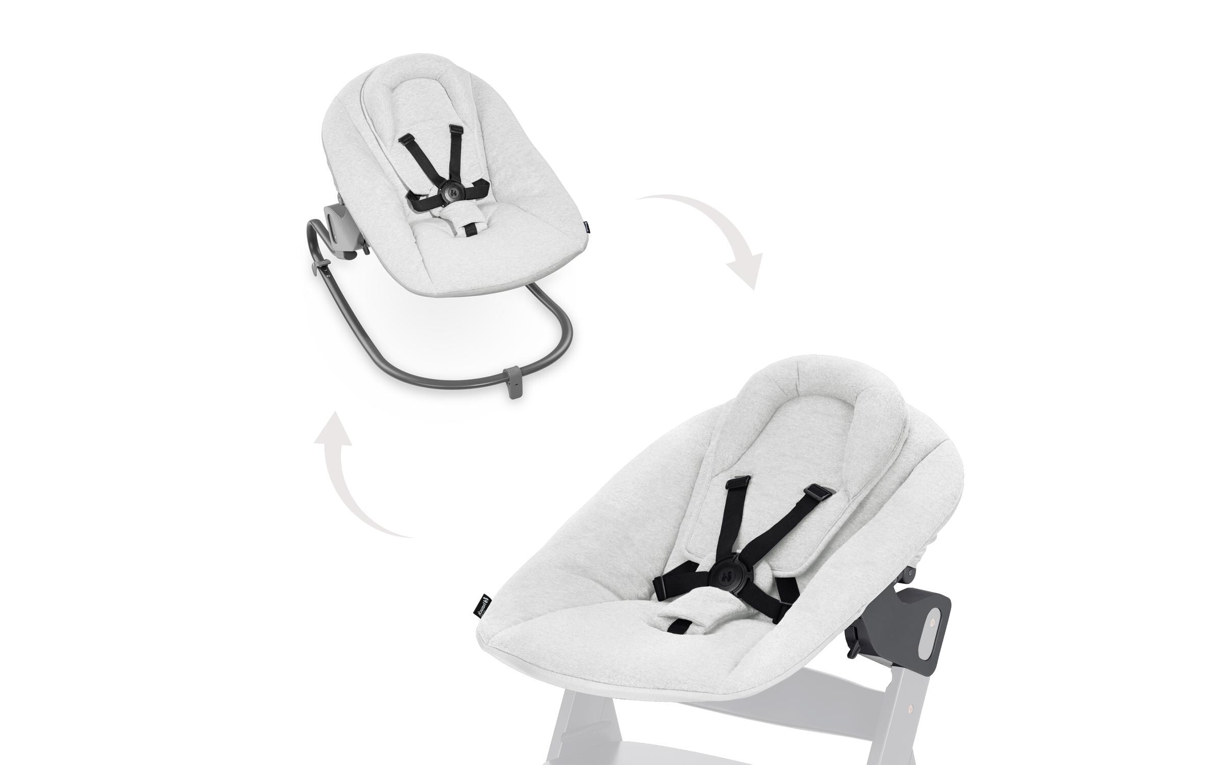 Hauck Hochstuhl »Alpha Bouncer Premium Light Grey«