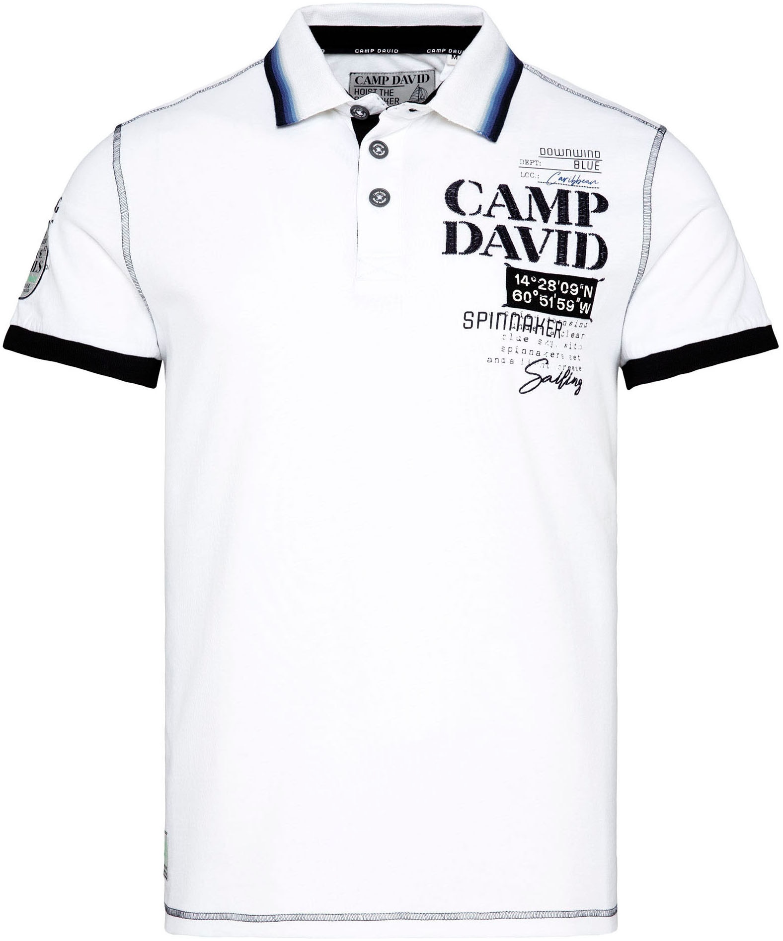 CAMP DAVID Poloshirt, mit Logo-Applikationen