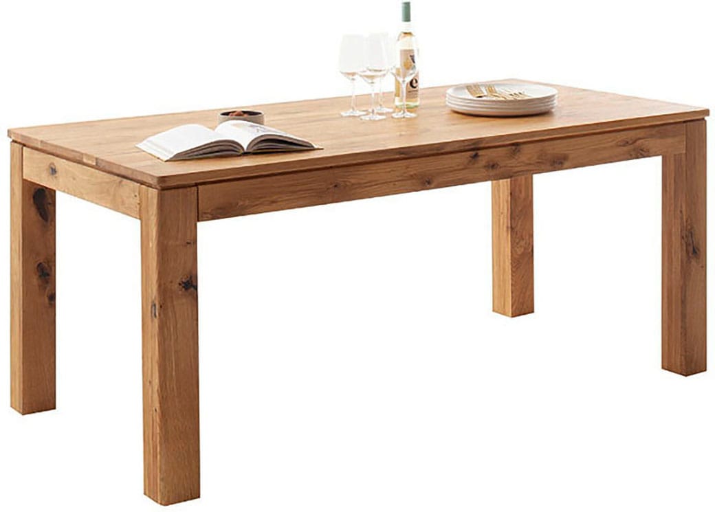 MCA furniture Esstisch »ETNA 4-Fuss Tisch«, (Einzelstück), Massivholz,durchgehende Lamelle,Stollenfuss 10x10cm,Tischplatte 2,5cm