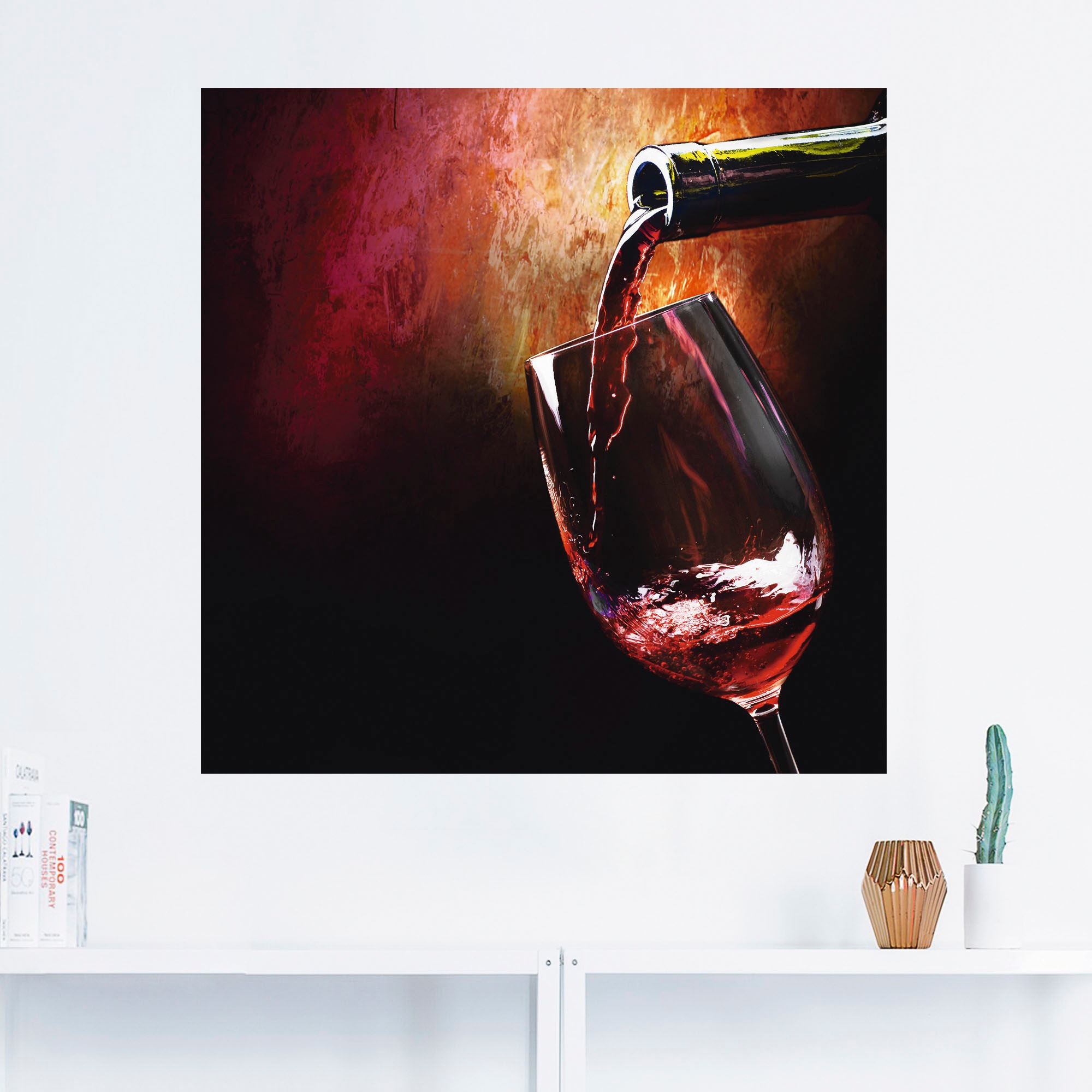 Artland Wandbild »Wein - Rotwein«, Getränke, (1 St.), als Alubild, Outdoorbild, Leinwandbild, Poster, Wandaufkleber