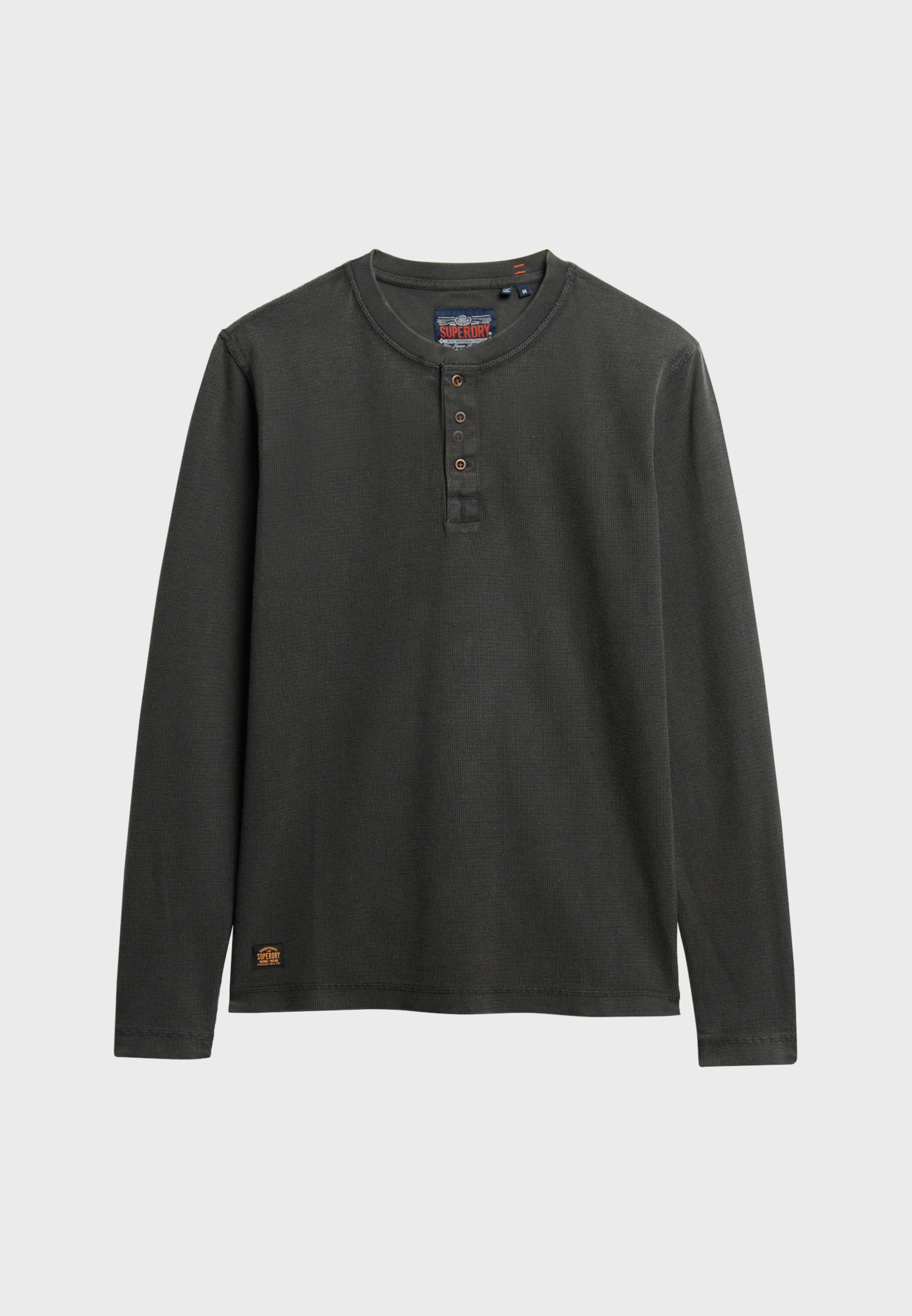 Superdry Langarmshirt »WAFFLE LONG SLEEVE HENLEY TOP«