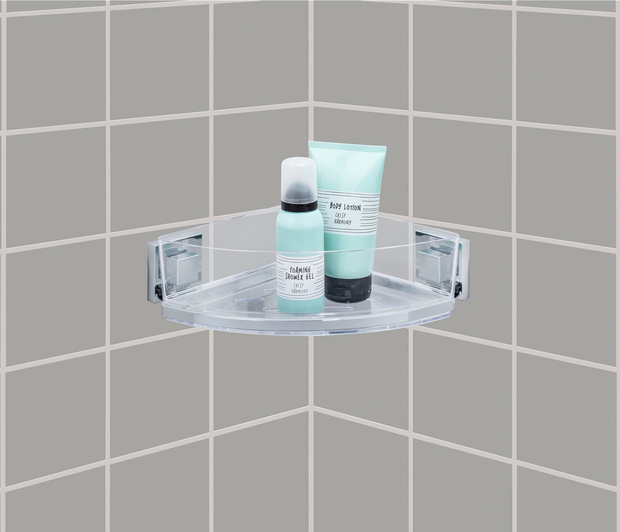 WENKO Eckregal »Vacuum-Loc Quadro«, 1 Etage