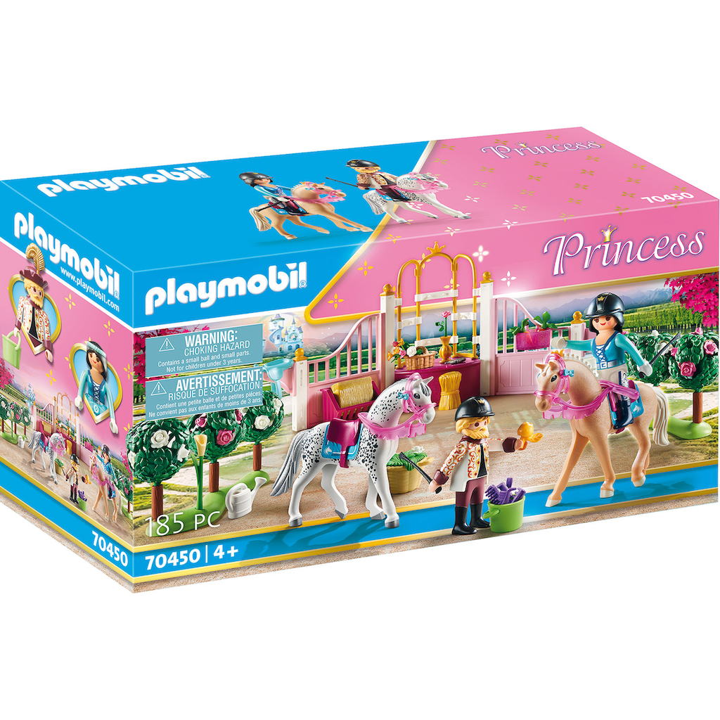 Playmobil® Konstruktions-Spielset »Reitunterricht im Pferdestall (70450), Princess«, (185 St.)