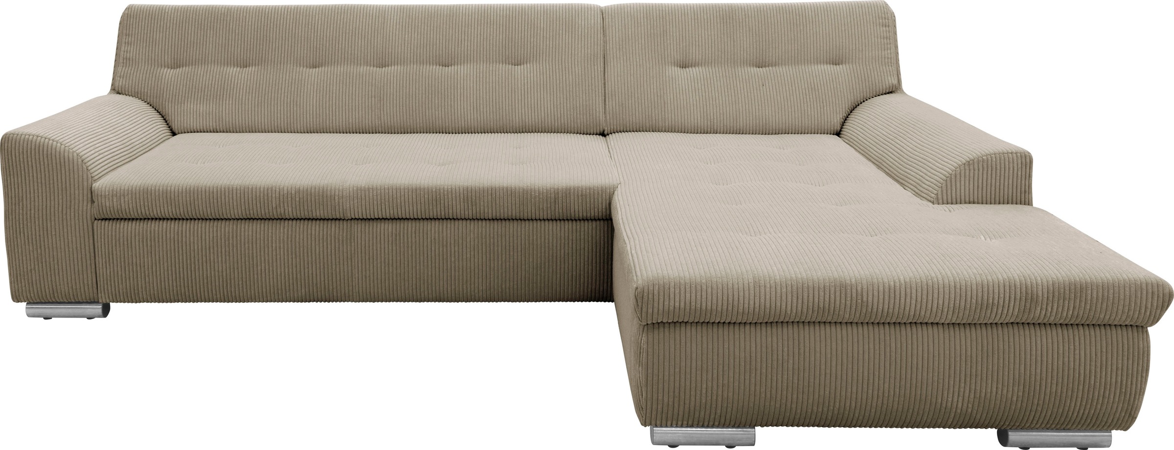 DOMO collection Ecksofa Treviso, wahlweise mit Bettfunktion, incl. Zierkissen