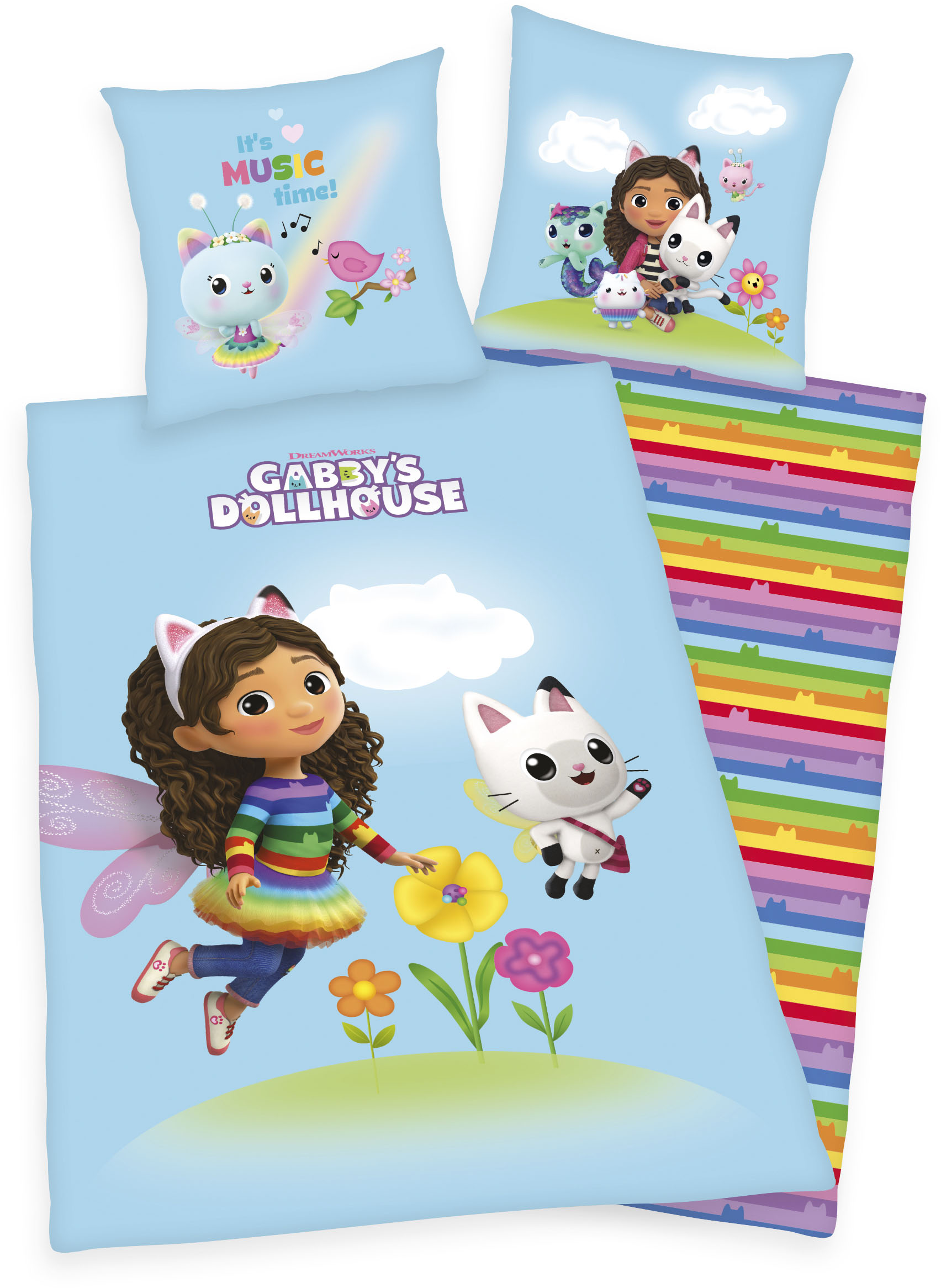Babybettwäsche »Gabbys Dollhouse«, (2 tlg.), mit tollem Motiv