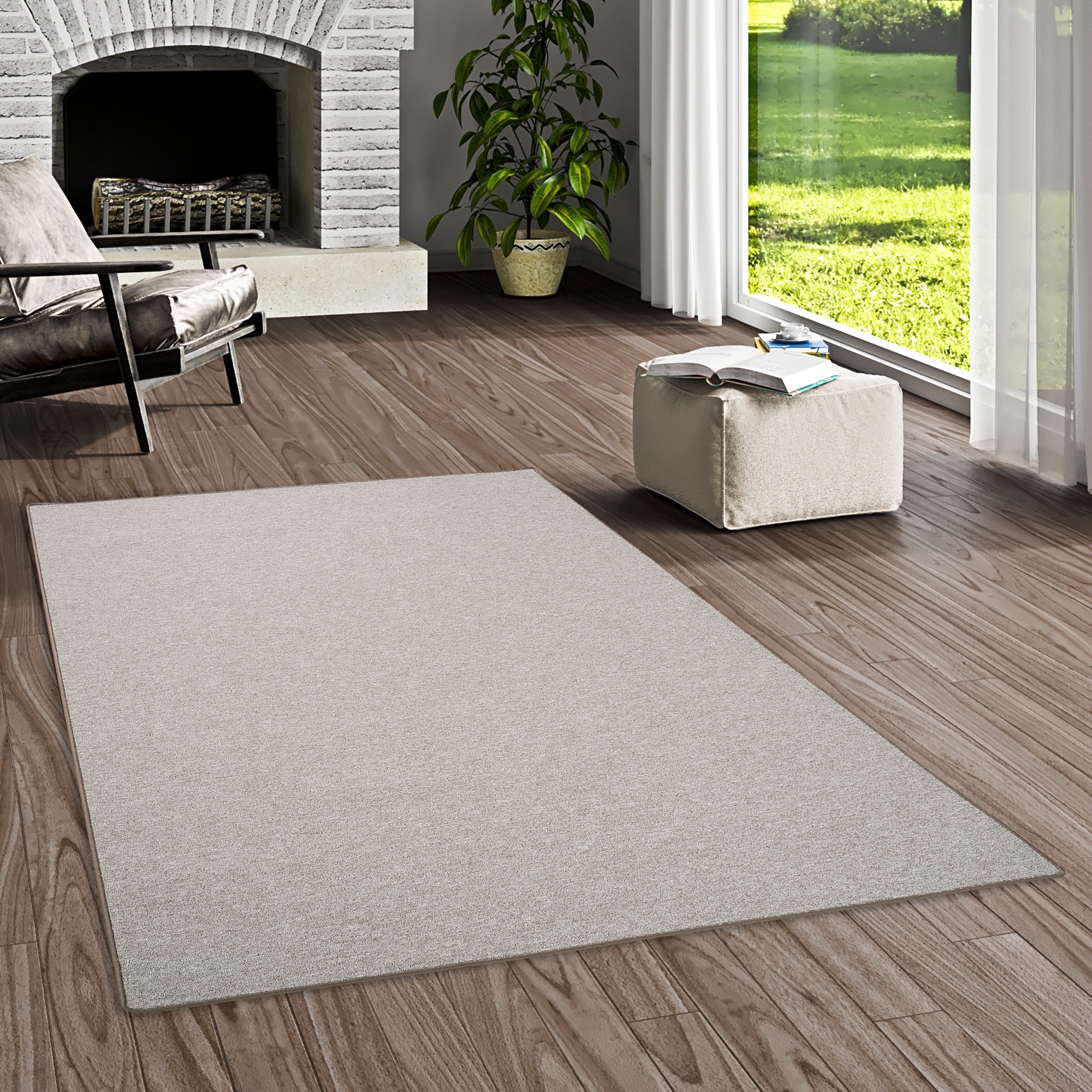 my home Teppich »Fortis, Schlinge, Made in Netherlands«, rechteckig, 5 mm Höhe, Uni Farben, gekettelt, auch als Läufer, strapazierfähig, Wohnzimmer