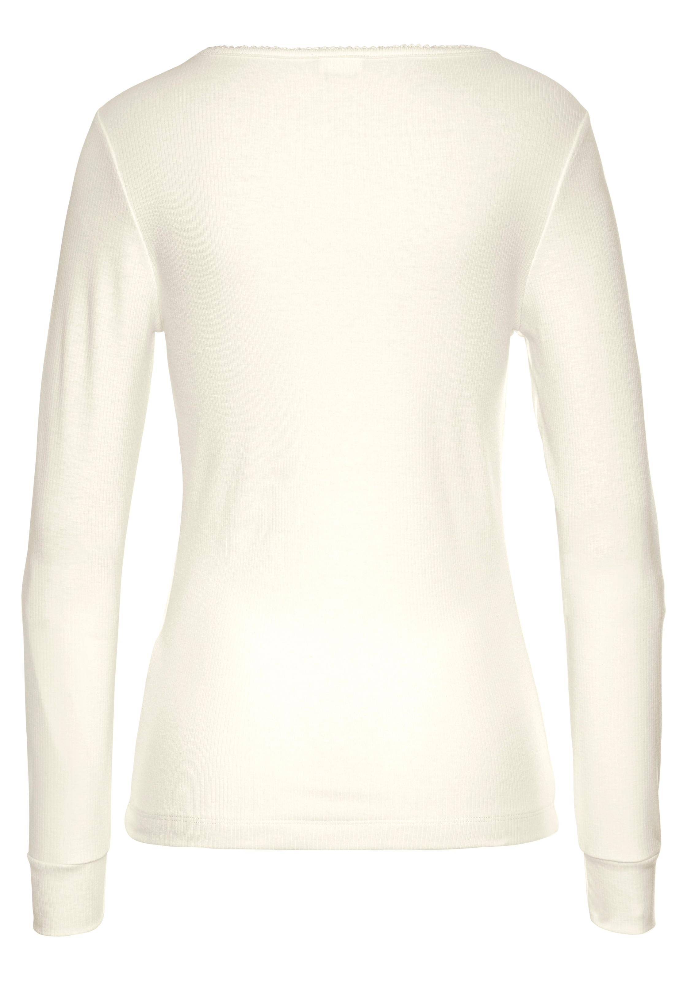 LASCANA Pyjamaoberteil, aus Rippstrick