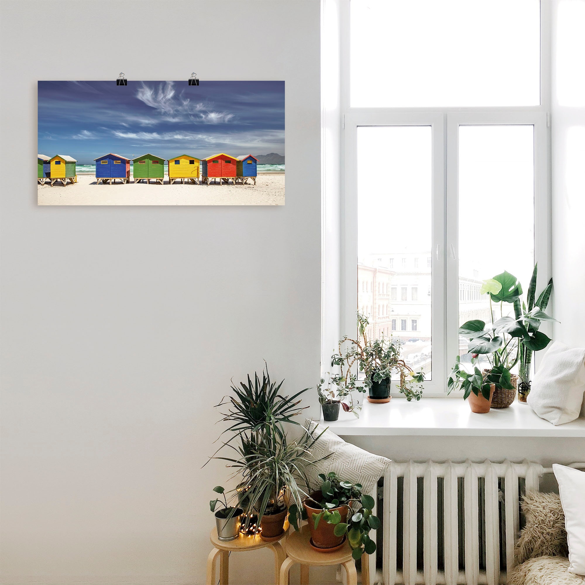 Artland Wandbild »Bunte Strandhäuser bei Kapstadt«, Strandbilder, (1 St.)  online shoppen | Jelmoli-Versand | Poster