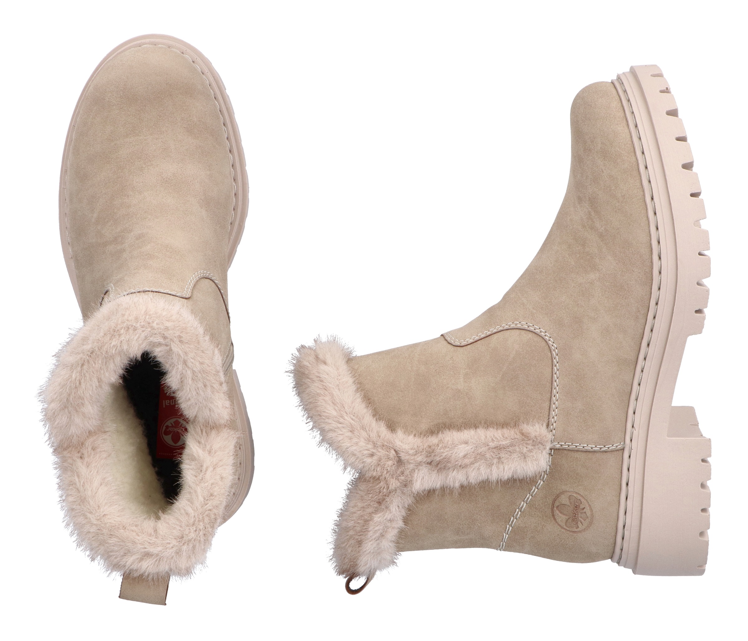 Rieker Winterstiefelette, Winterboots, Profilsohle, Blockabsatz, mit Innen-Reissverschluss