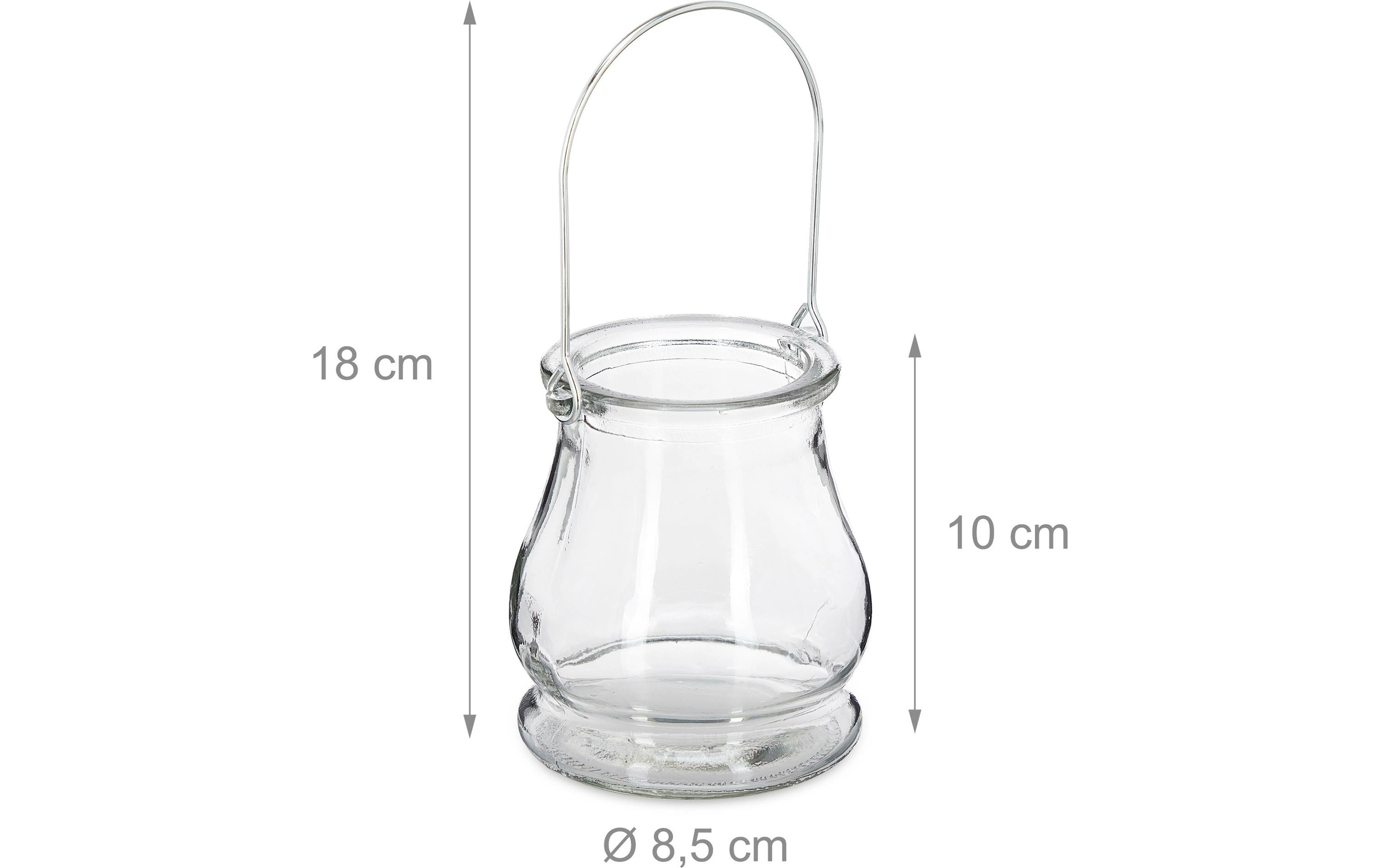 relaxdays Windlicht »10 cm Glas 12 Stück«