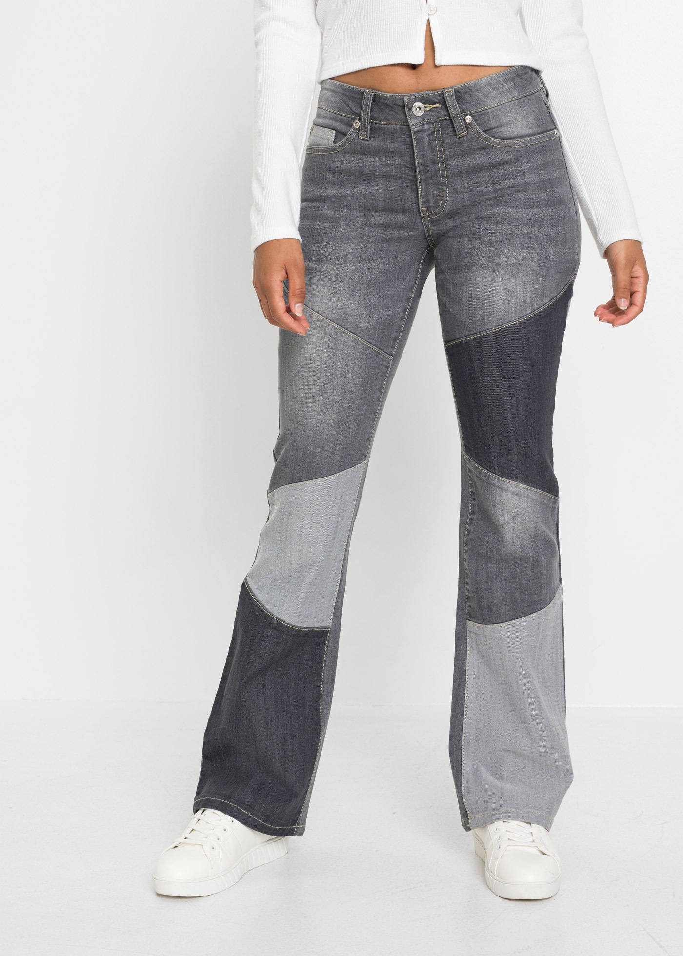 bonprix Schlagjeans »Flared-Jeans Mid Waist« Flared-Jeans Mid Waist