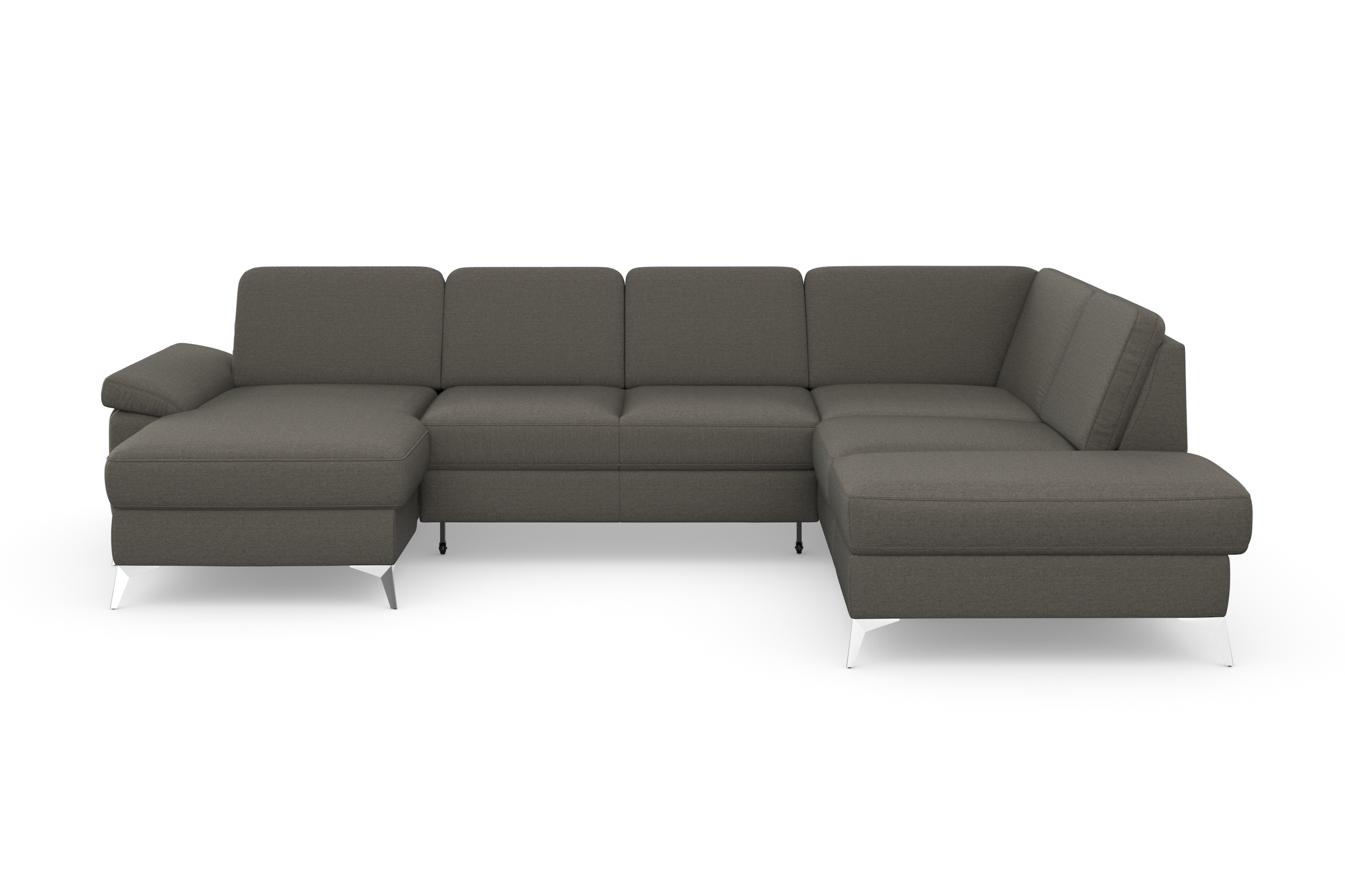 sit&more Wohnlandschaft »Padua U-Form«, inklusive Sitztiefenverstellung, Armteilfunktion und Federkern