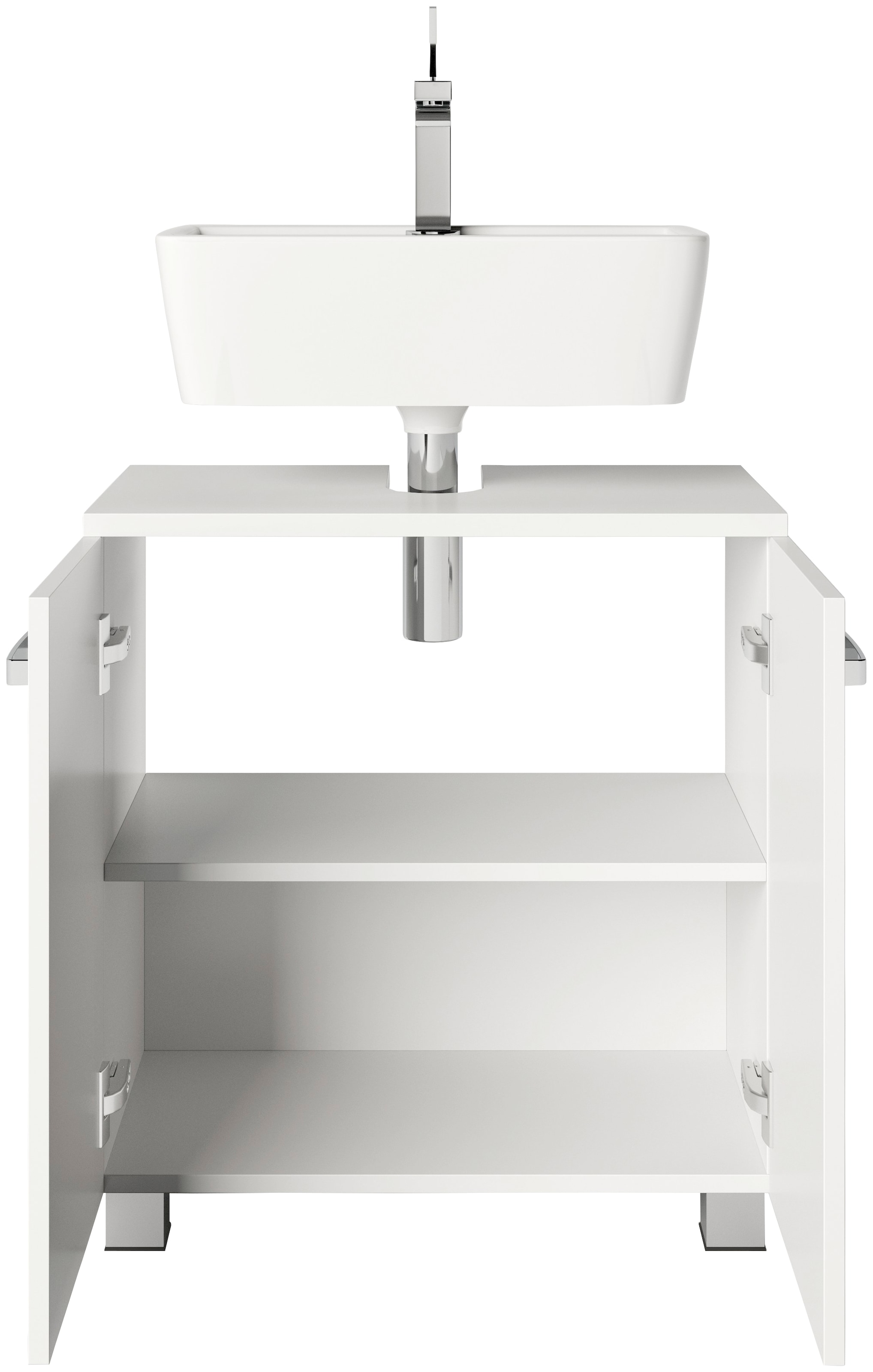 welltime Waschbeckenunterschrank »Cosmo«, BxTxH: ca. 60x32,5x63,5 cm, 2 Fächer