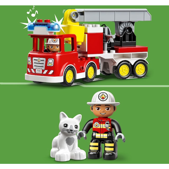 ✵ LEGO® Konstruktionsspielsteine »Feuerwehrauto (10969), LEGO® DUPLO«, (21  St.), mit Sirene und Licht; Made in Europe günstig bestellen |  Jelmoli-Versand