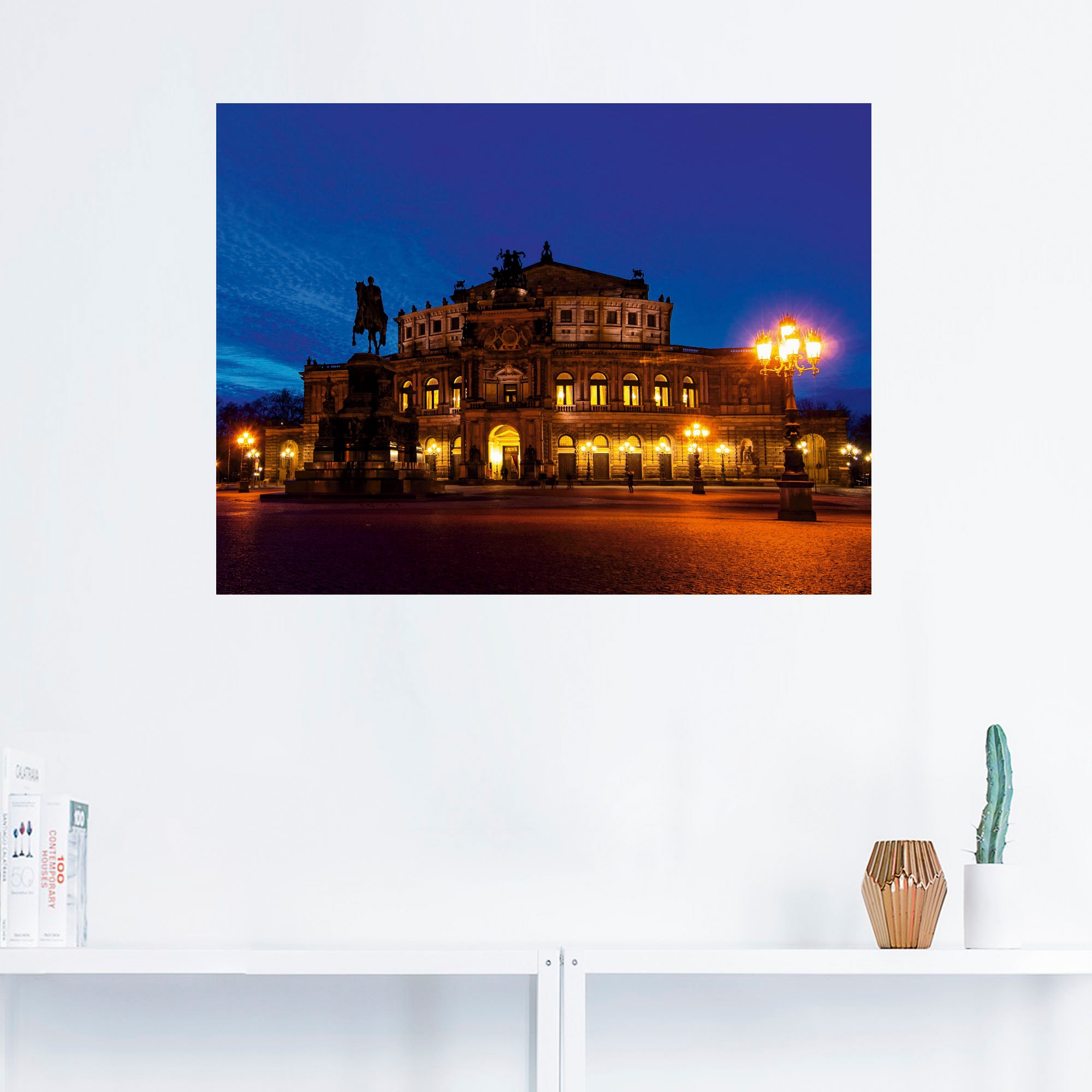 Artland Wandbild »Dresden Semperoper, blaue Stunde«, Gebäude, (1 St.), als  Leinwandbild, Wandaufkleber oder Poster in versch. Grössen online bestellen  | Jelmoli-Versand