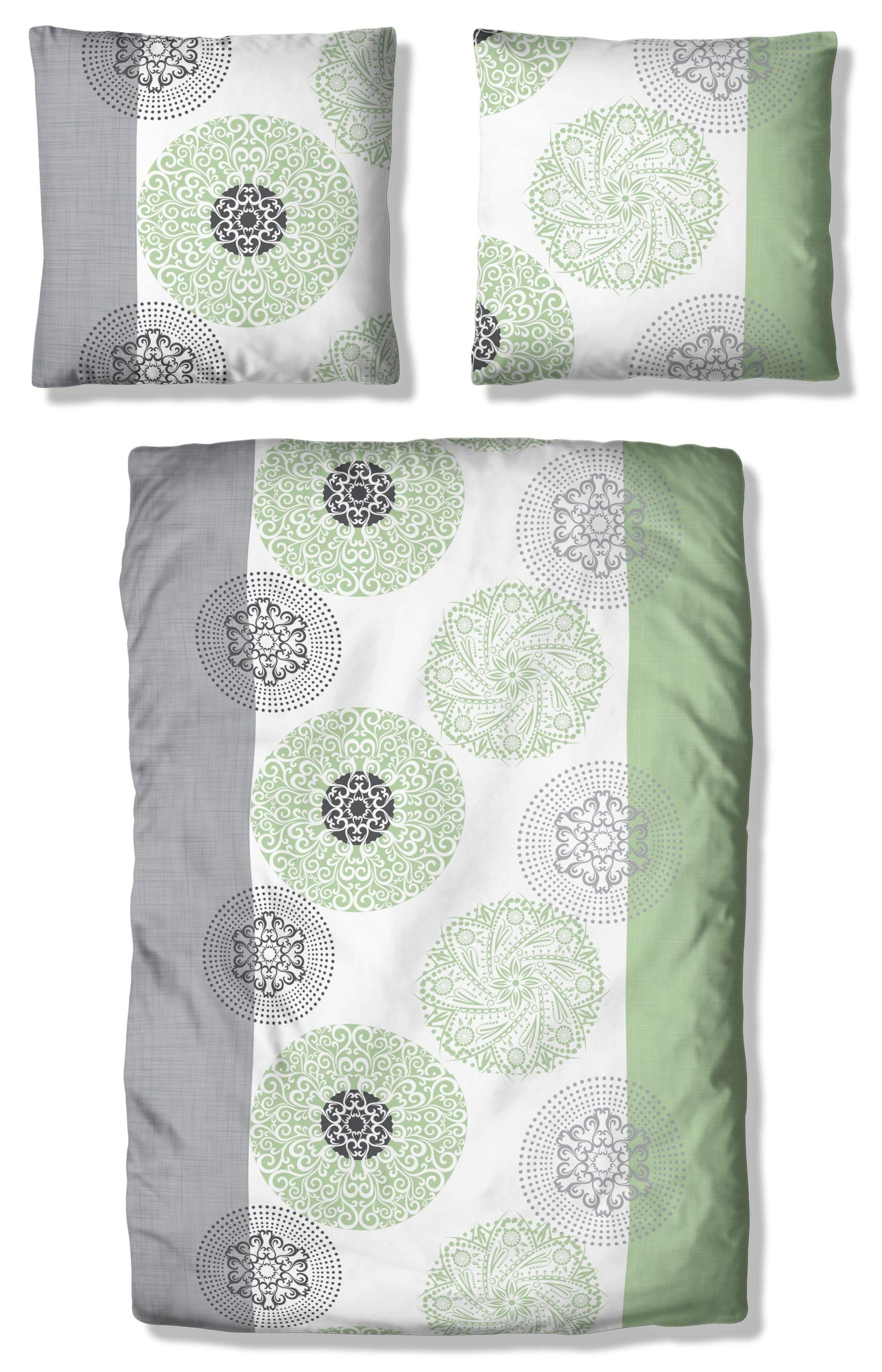 OTTO home Bettwäsche "Cison in Gr. 135x200 oder 155x220 cm" 2 Stk. florale Bettwäsche aus Baumwolle