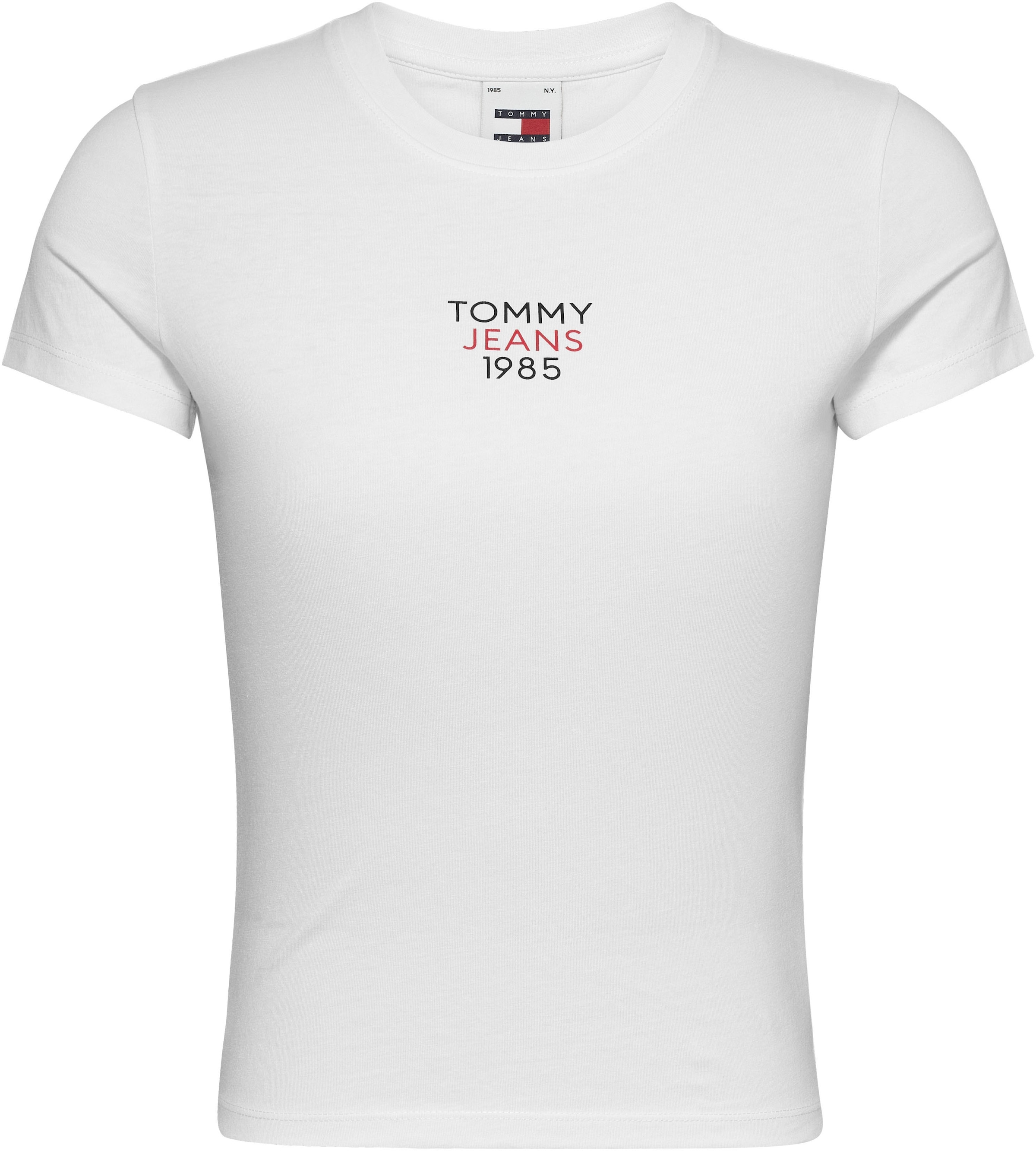 Versandhandel im Ausland! Tommy Jeans T-Shirt online shoppen Schweiz Logo«, Logoschriftzug bei Jelmoli-Versand »Slim mit Essential