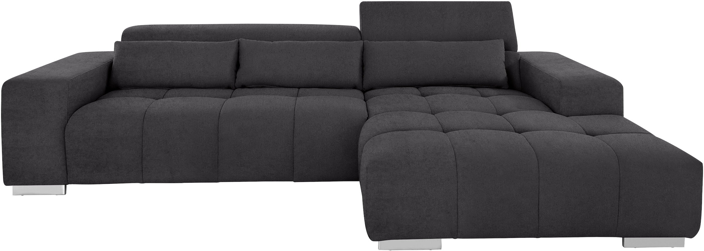 COTTA Ecksofa »Orion L-Form«, mit Kopfteilverstellung & 3 Nierenkissen