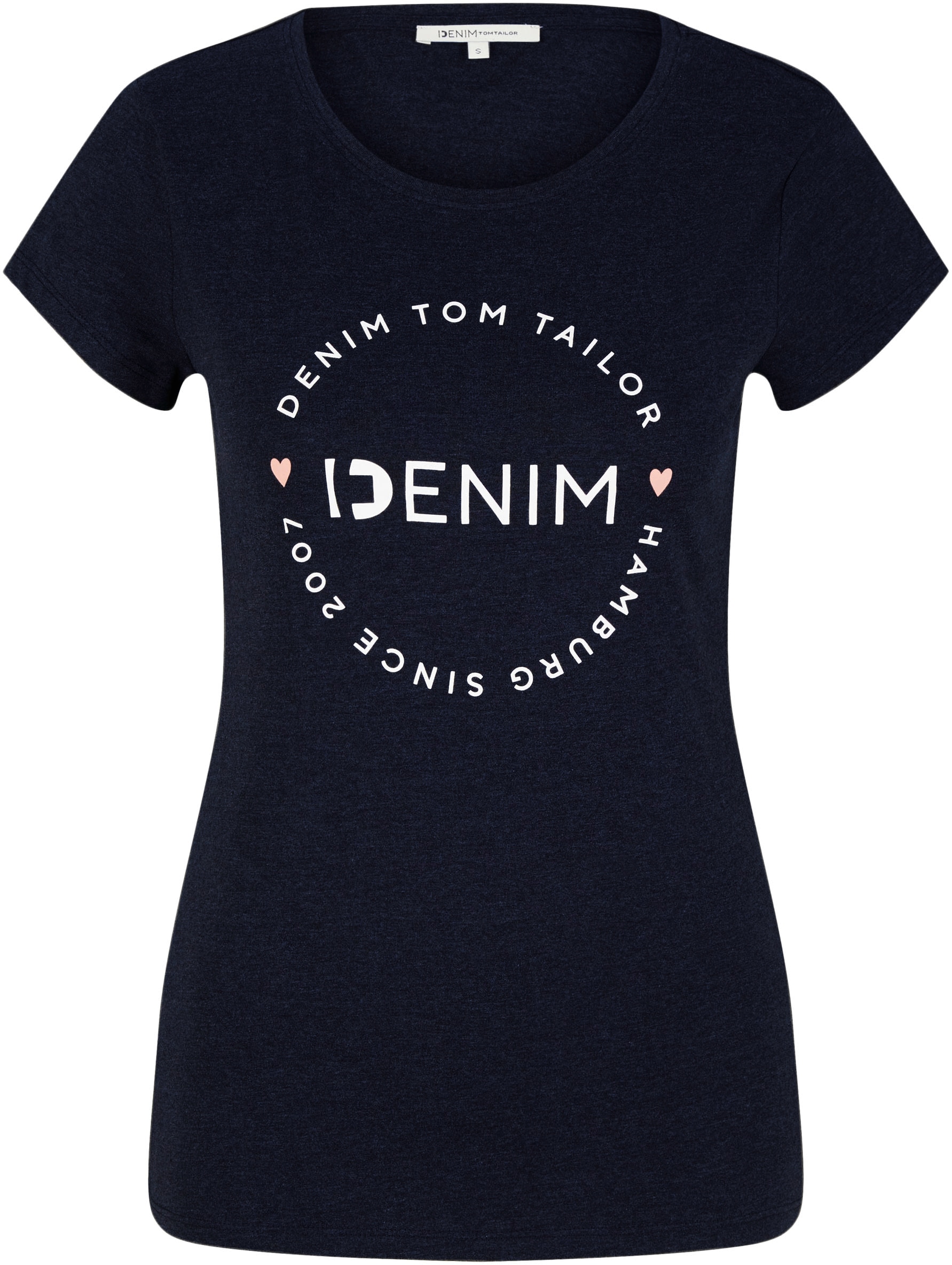 TOM TAILOR Denim T-Shirt, (Packung, 2 tlg., 2-er Pack)