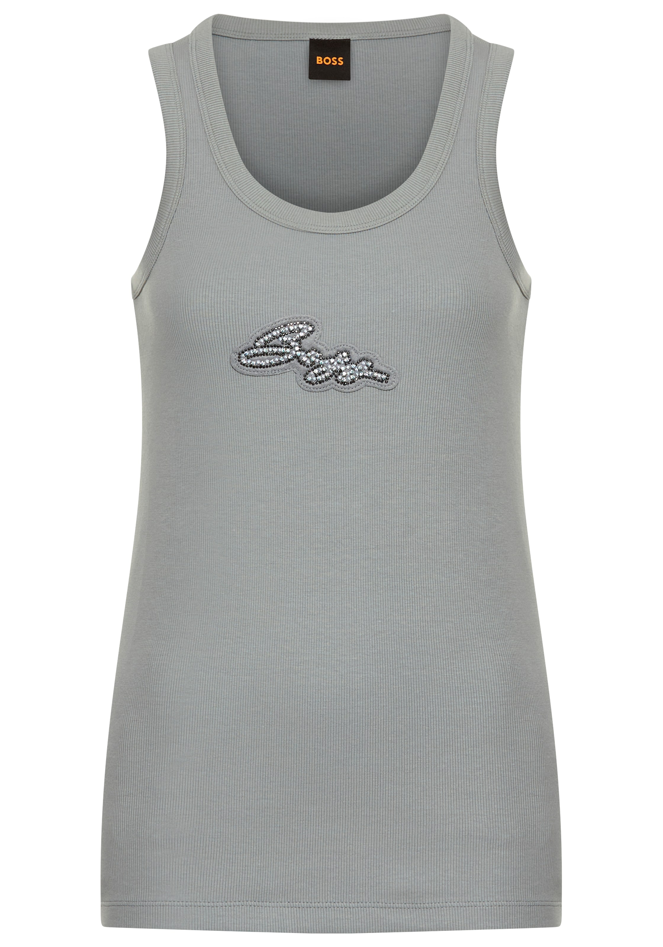 BOSS ORANGE Ripptanktop »Ematite Stonebadge Premium Damenmode«