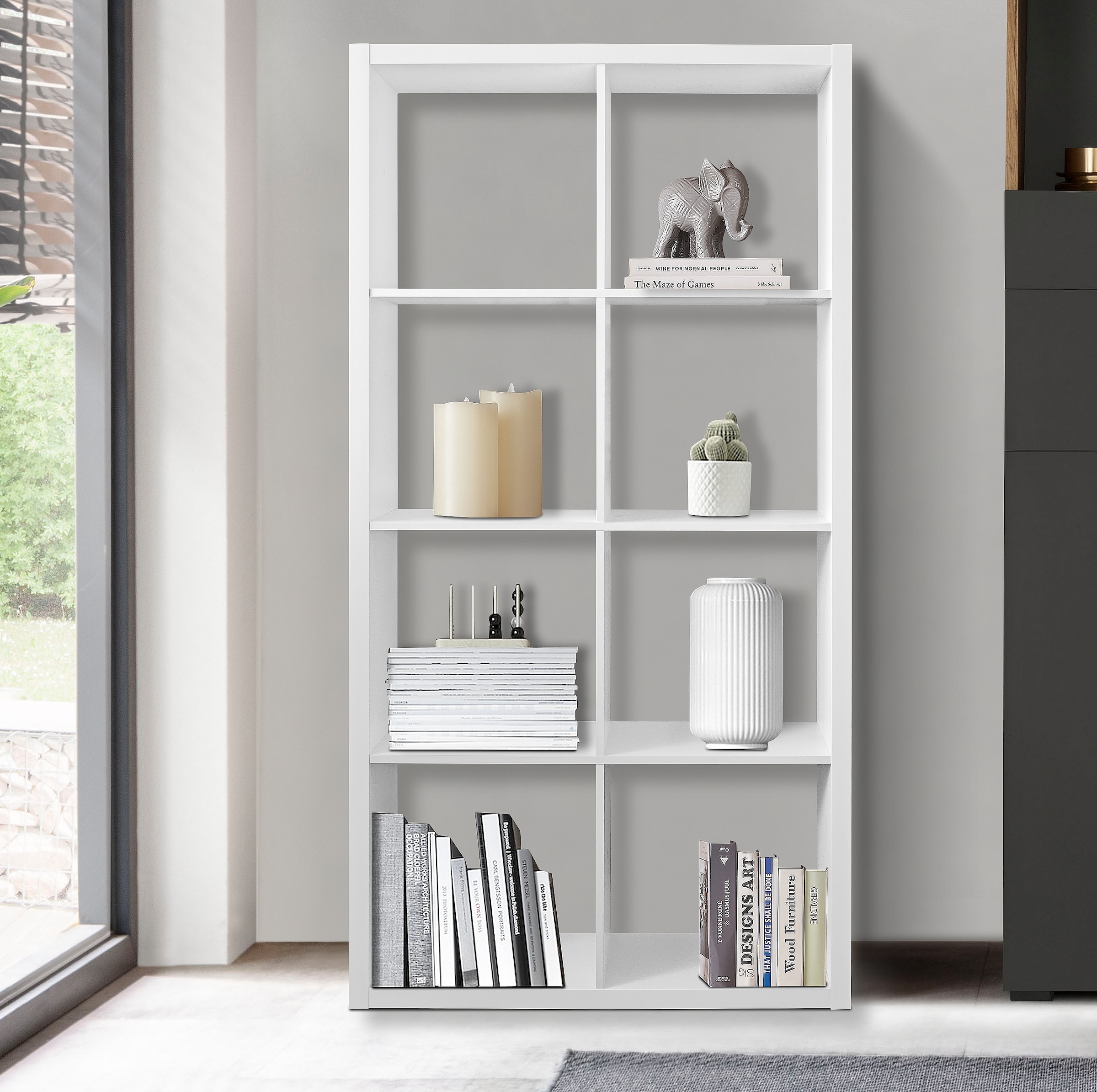 INOSIGN Bücherregal »IZOLA, Raumteiler, Aktenregal, Würfelregal,«, mit 6 oder 8 Fächern, quer und hochkant stellbar, (B/T) 76x37 cm