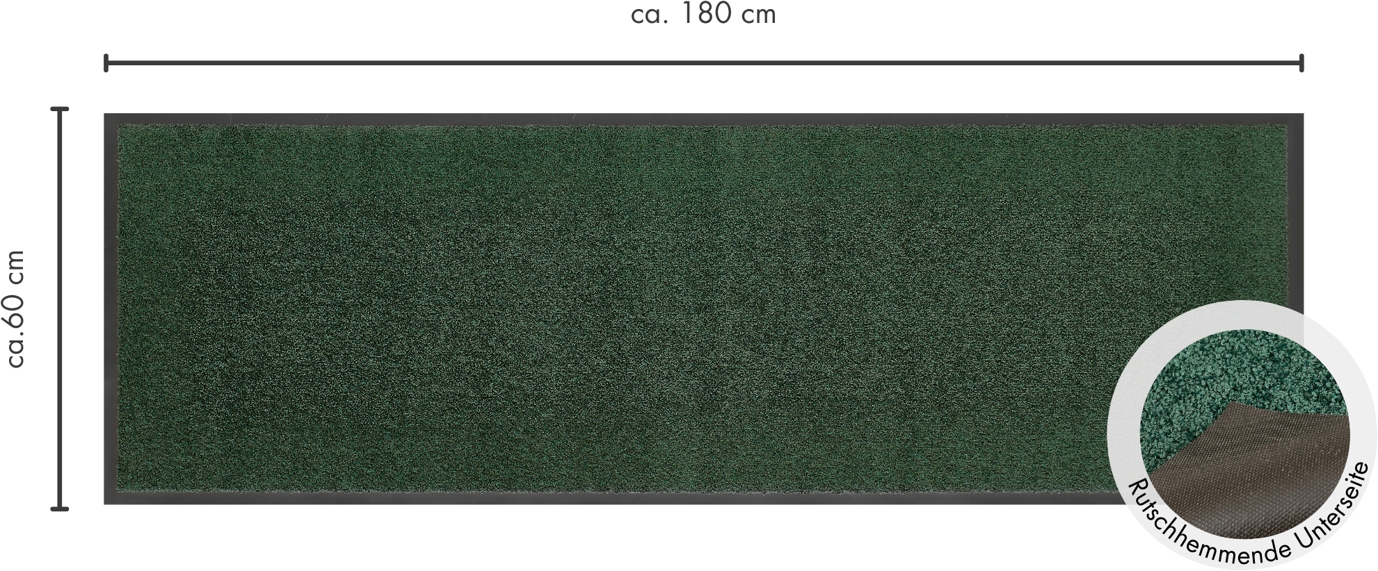 Andiamo Fussmatte »Verdi, Made in Netherlands«, rechteckig, 6 mm Höhe, Schmutzfangmatte, auch für überdachten Aussenbereich geeignet, waschbar