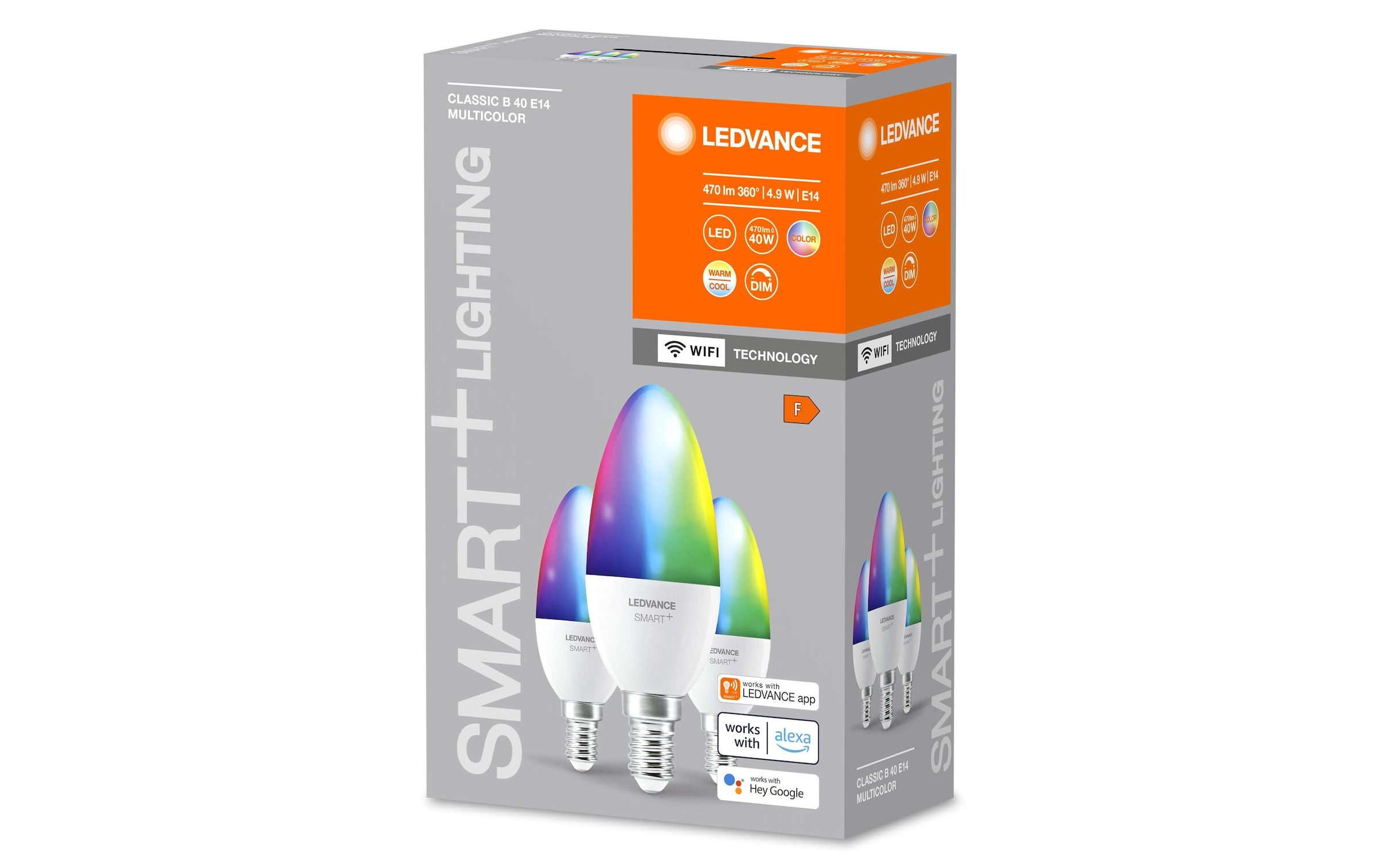 LED-Leuchtmittel »SMART+ WiFi Candle B40, E14, RGBW, 3 Stück«, E14, Farbwechsler