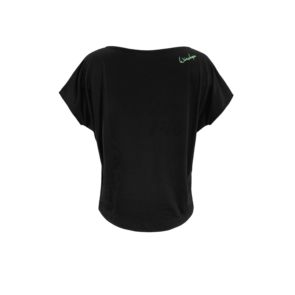 Winshape Oversize-Shirt »MCT002 ultra leicht«, mit Neon grünem Glitzer-Aufdruck