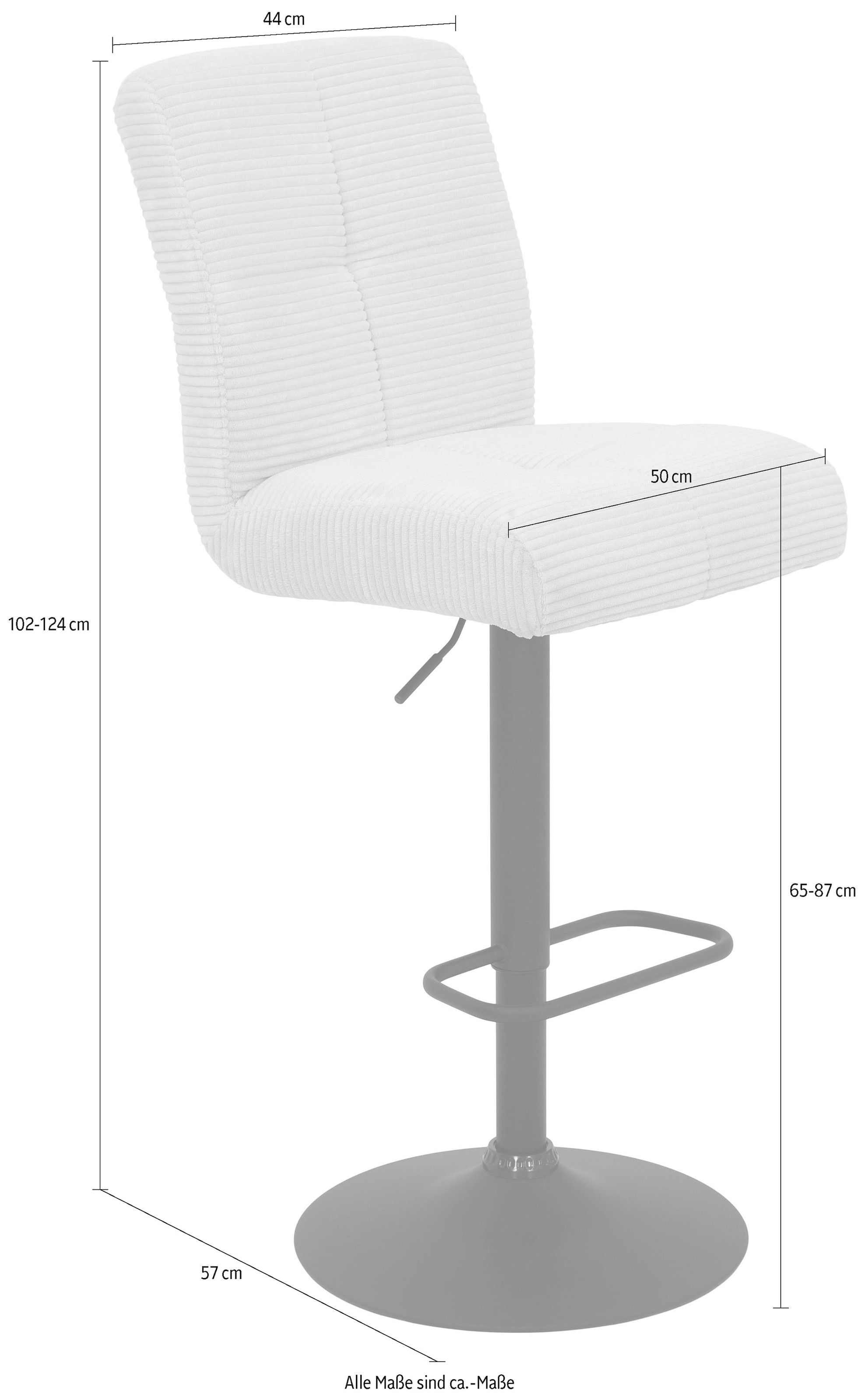 HELA Barhocker »LENI«, (Set, 2 St.), Komfortsitz mit Federkorb