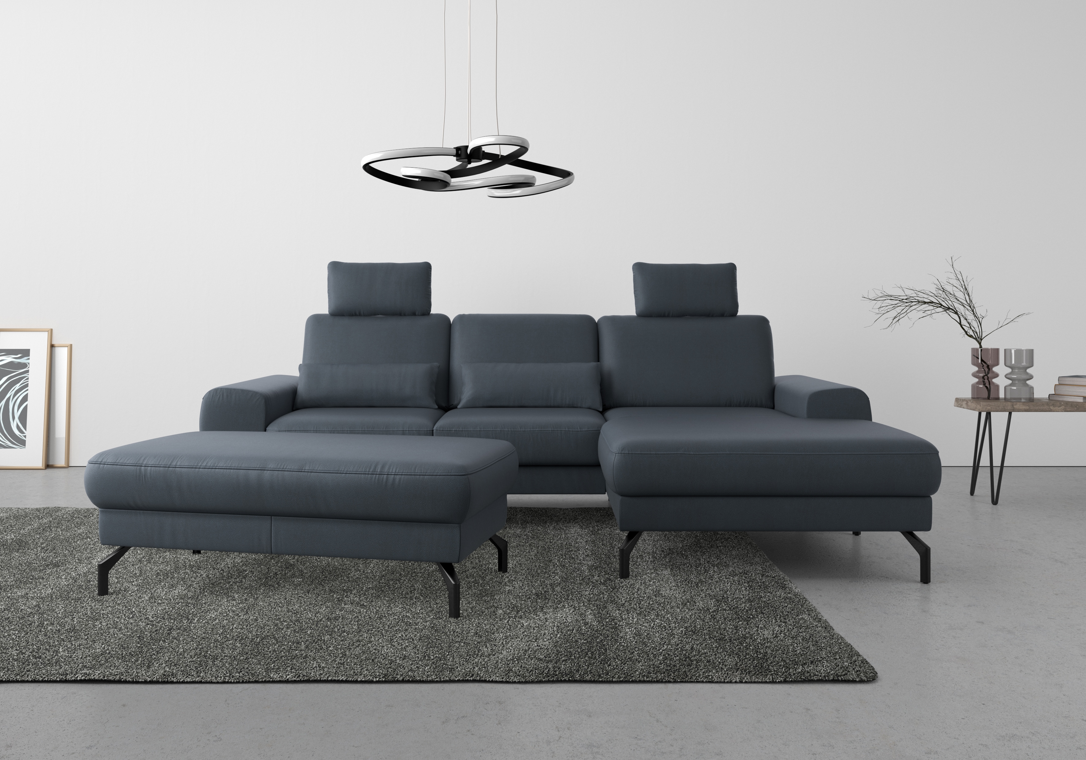 sit&more Ecksofa "Cinturo L-Form" inklusive Sitztiefenverstellung und Federkern, Sitzhöhe 48 cm