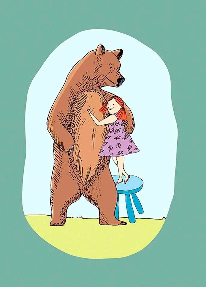 ❤ Komar Poster »Lili and Bear«, Tiere, (Packung, 1 St.), Kinderzimmer,  Schlafzimmer, Wohnzimmer kaufen im Jelmoli-Online Shop