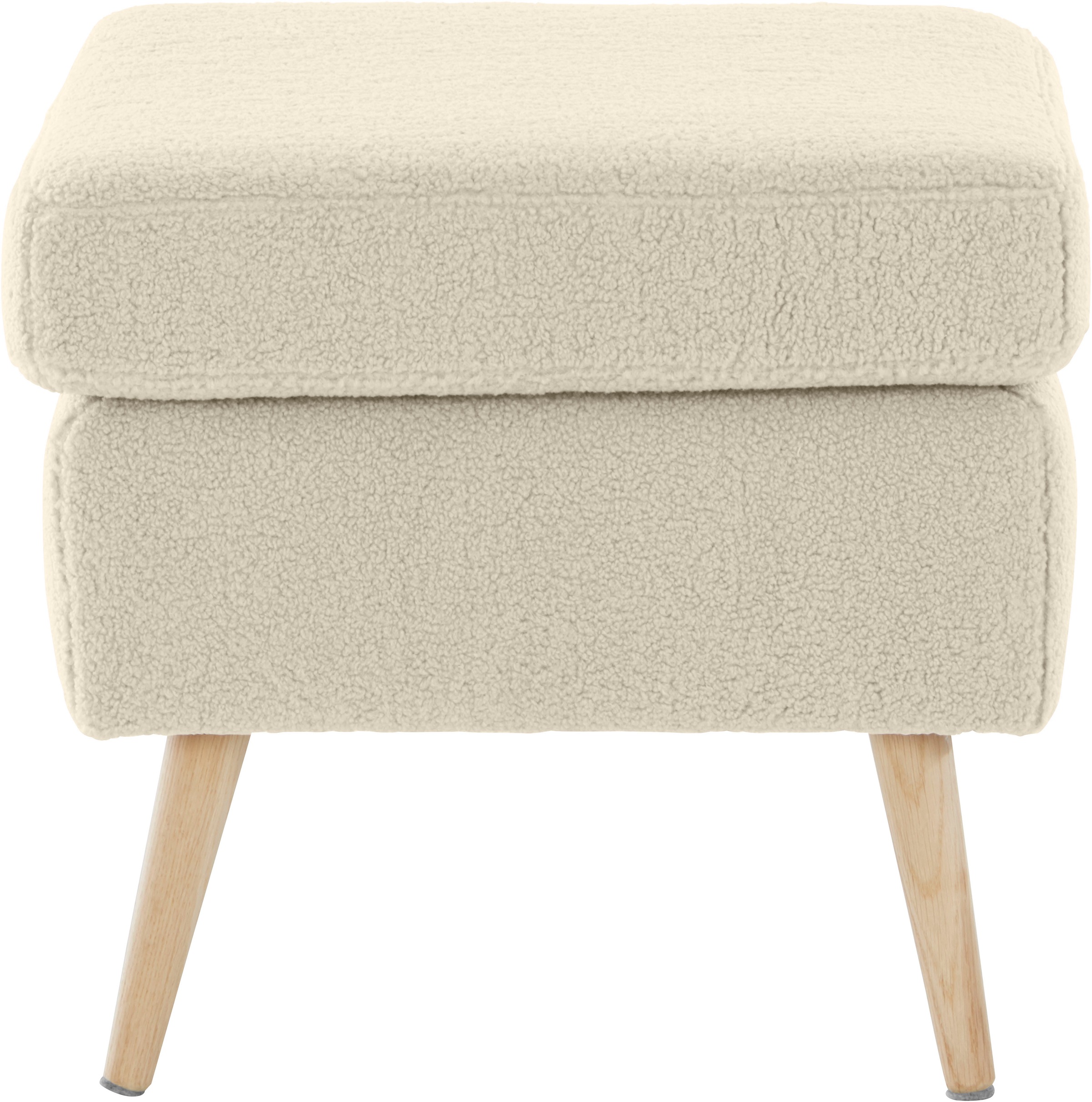Guido Maria Kretschmer Home&Living Hocker »Salla«, Bezug auch in Luxus-Microfaser in Teddyfelloptik