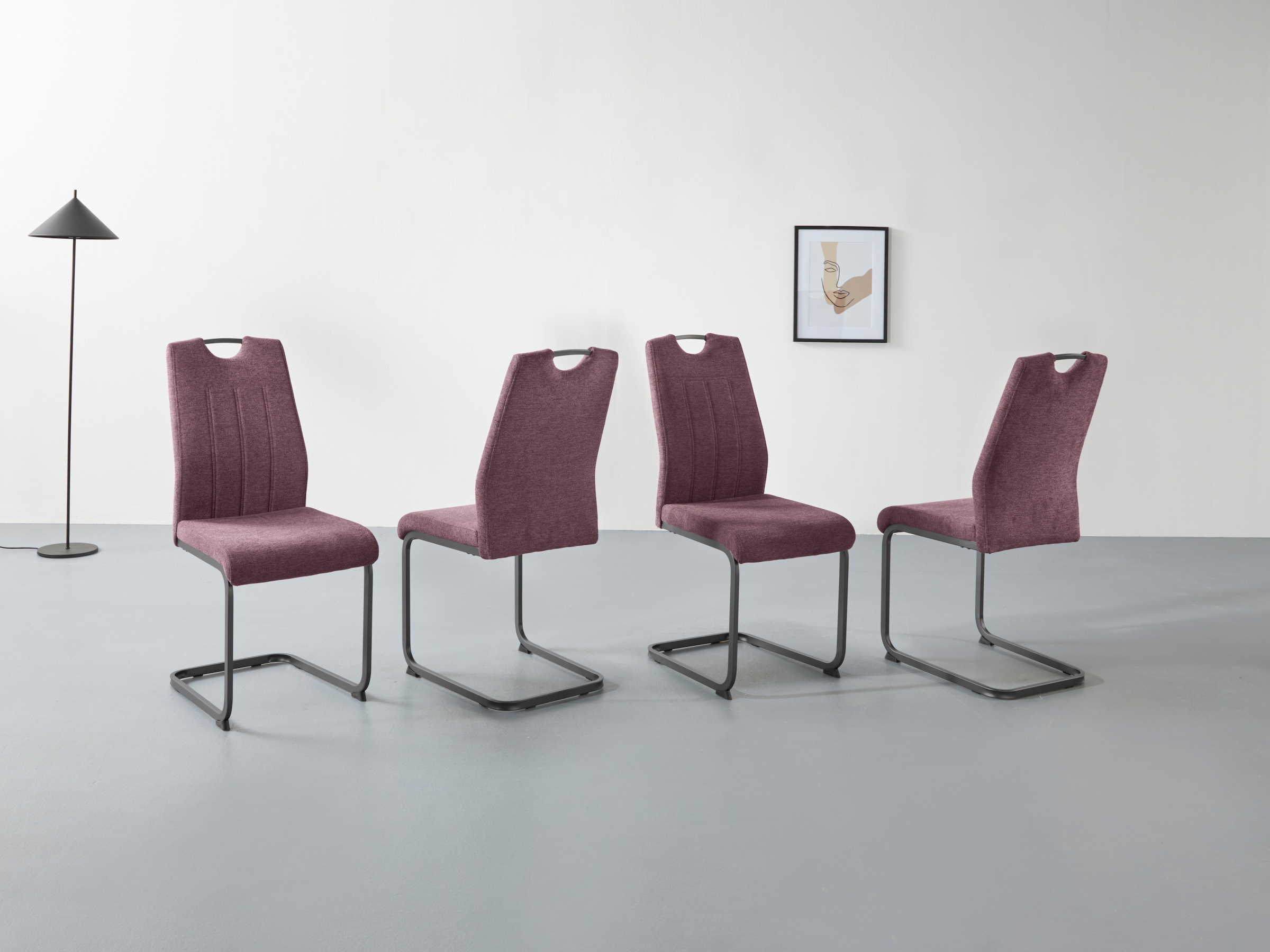 HELA Freischwinger »CHRISTINA«, (Set), 1 St., Webstoff, 1, 2 oder 4 Stück, Schwingstuhl