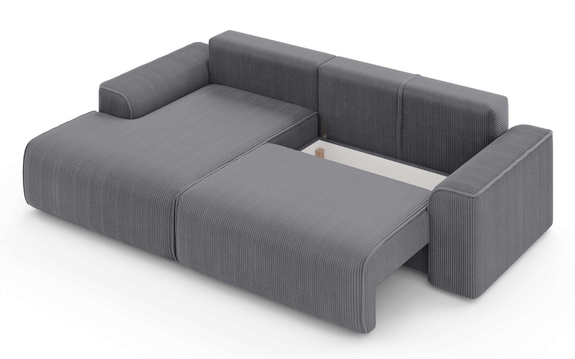 Home affaire Ecksofa »Santenay mit Bettfunktion und Bettkasten, Masse: B/T/H 266/164/90 cm«, L-Form mit Wellenfederung, Schlaffläche: 140x213 cm, auch in Cord