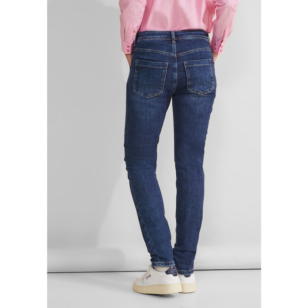 STREET ONE High-waist-Jeans »QR JANE«, mit Elasthan in Slim fit
