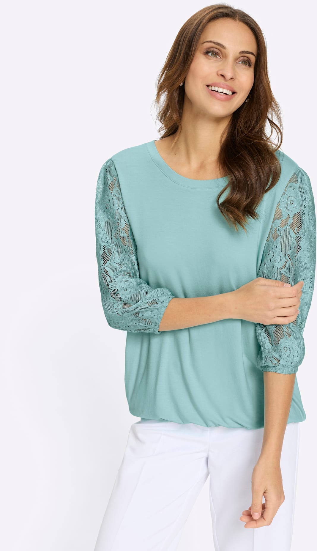 Lady 3/4-Arm-Shirt »Spitzen-Shirt« 1 tlg.
