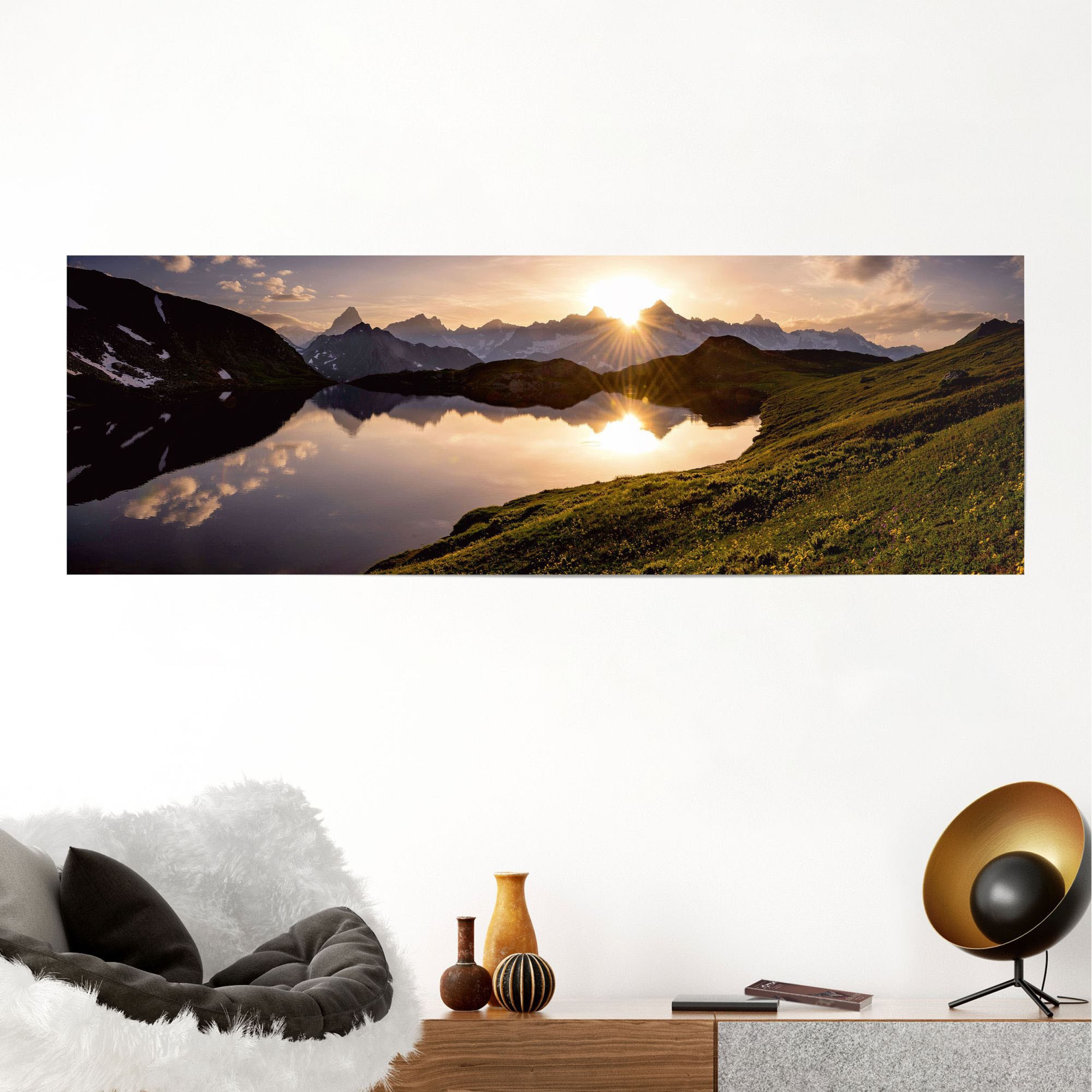 ❤ Reinders! Poster »Bergsee Sonnenuntergang«, (1 St.) kaufen im  Jelmoli-Online Shop